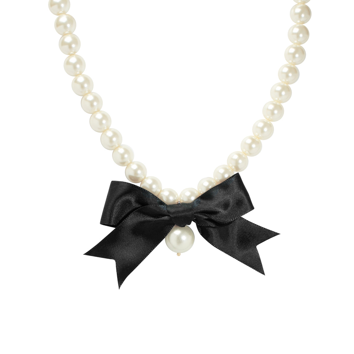 pearl ribbon chain necklace タナカダイスケ