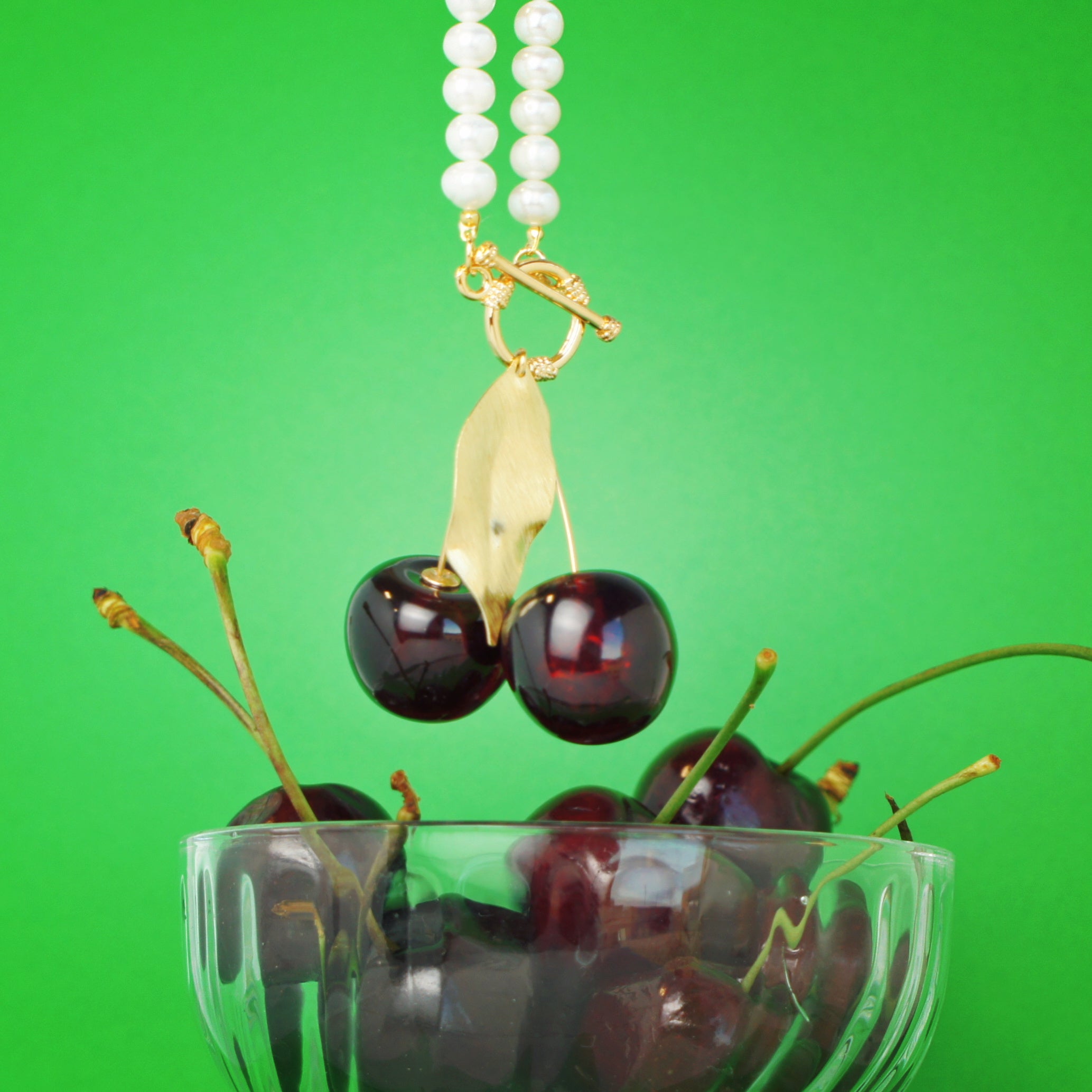 Amarena Cherry Pearl Necklace