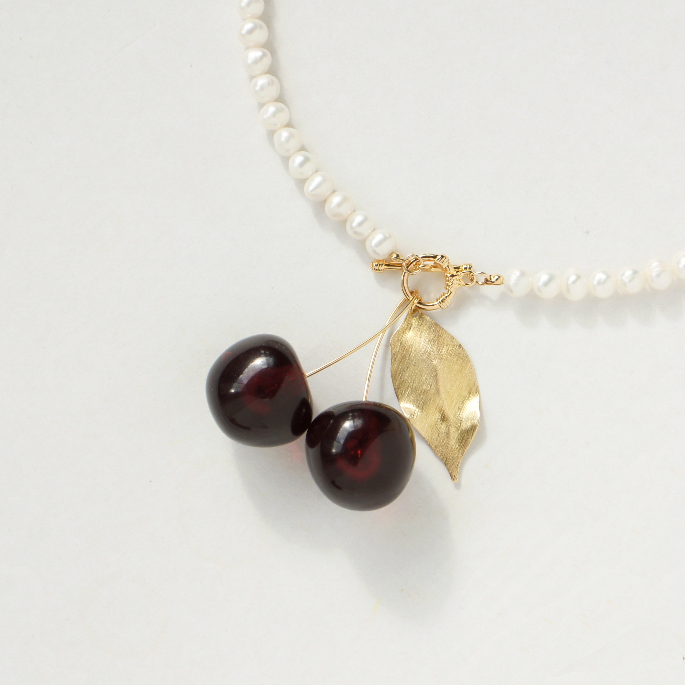 Amarena Cherry Pearl Necklace