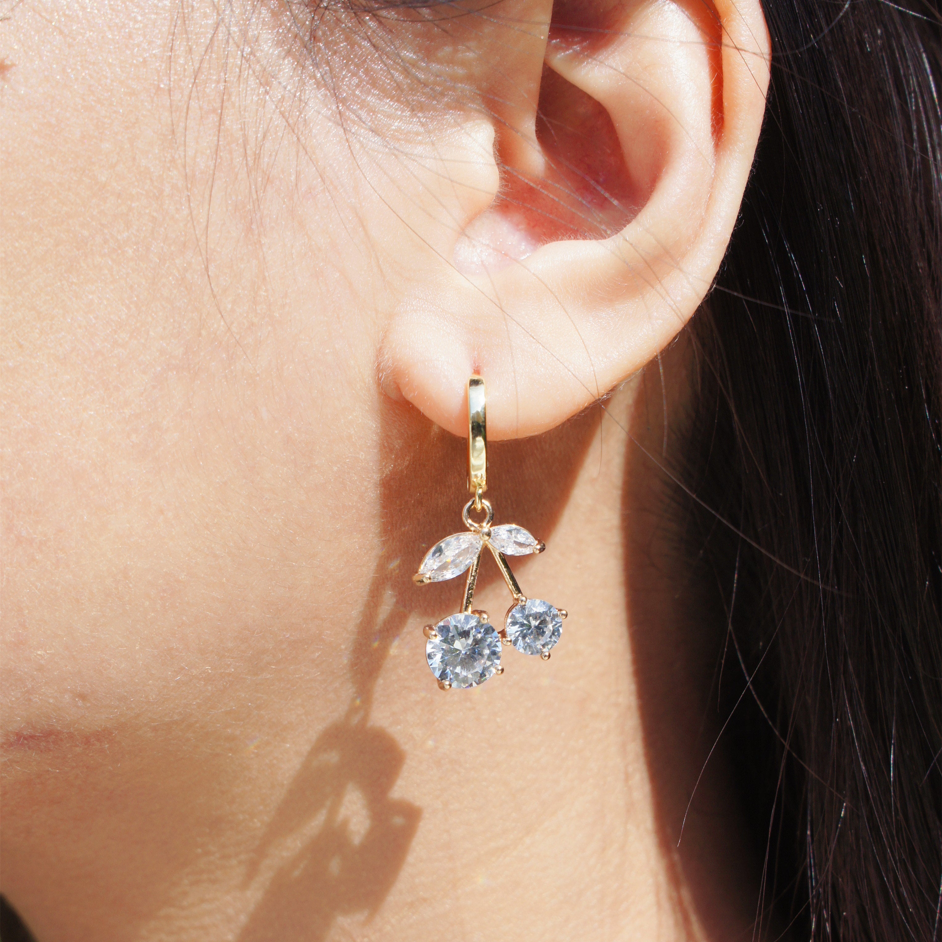 Cherry Pie Huggie Hoop Earrings