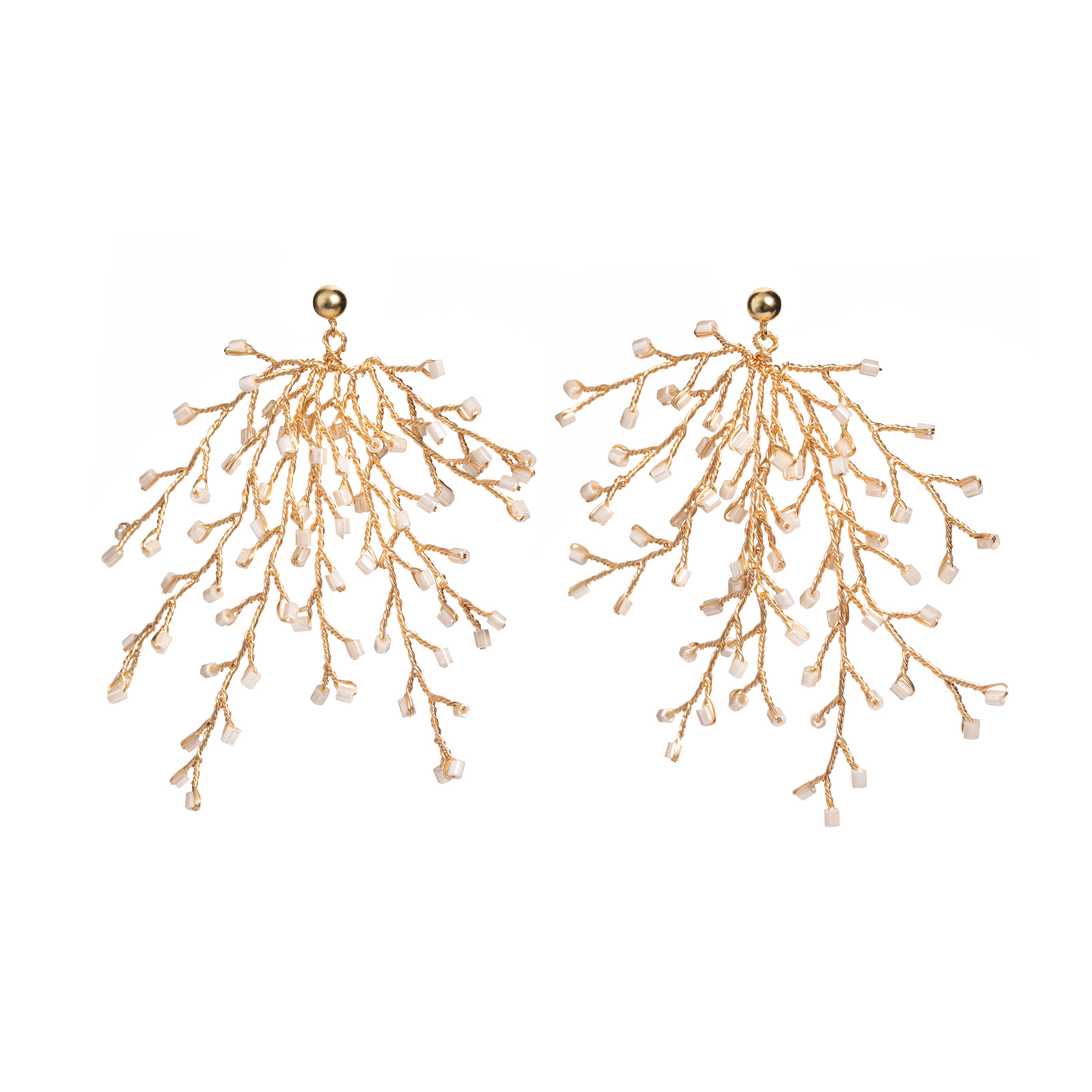 Soft Rime Branch Drop Earrings