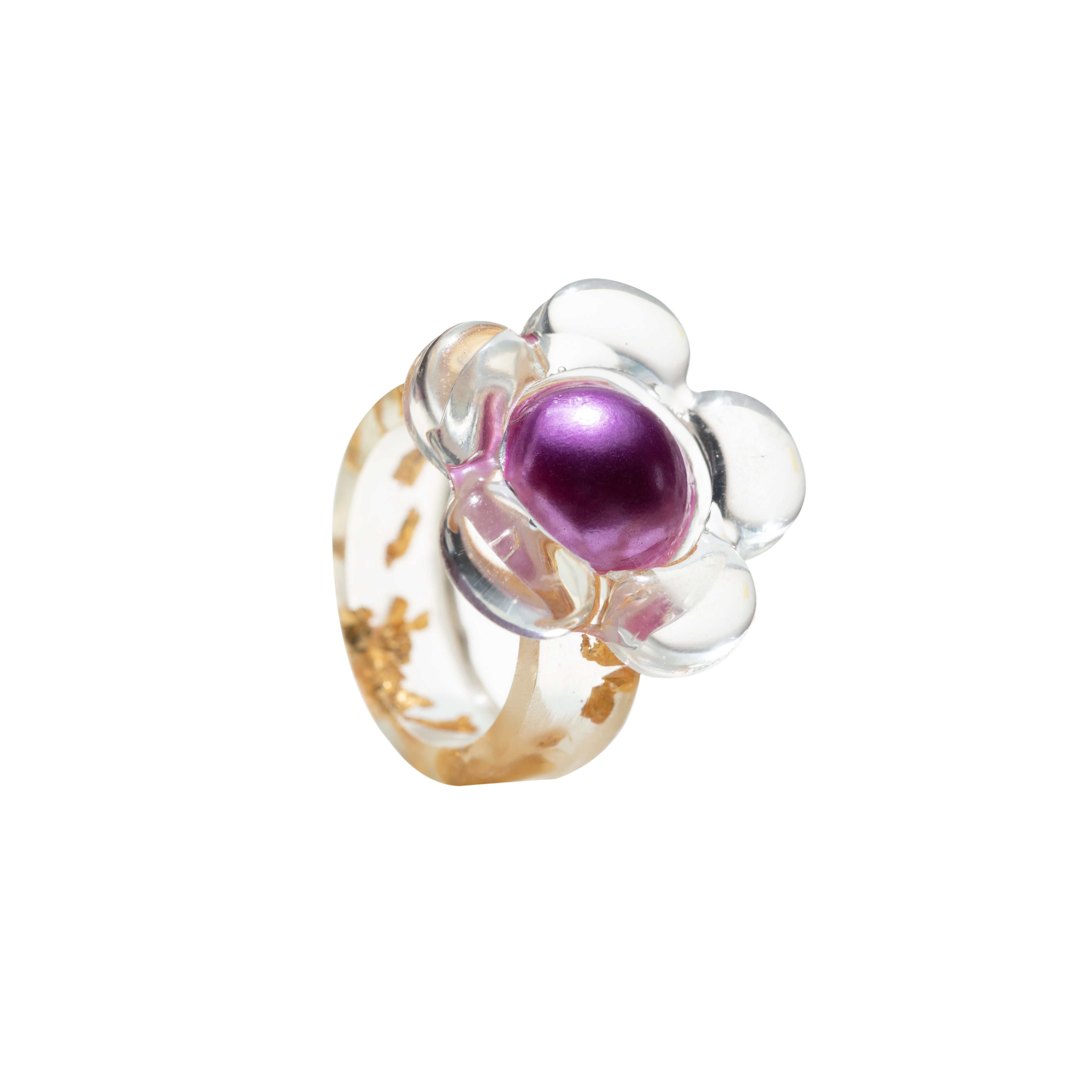 Flower Power Resin Ring