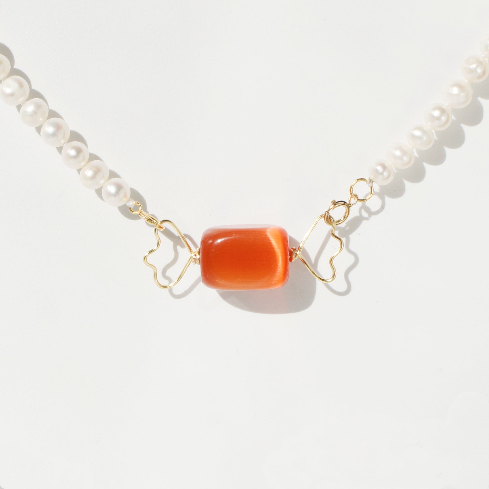 Sugar Sweet Candy and Freshwater Pearl Necklace with Detachable Pendant