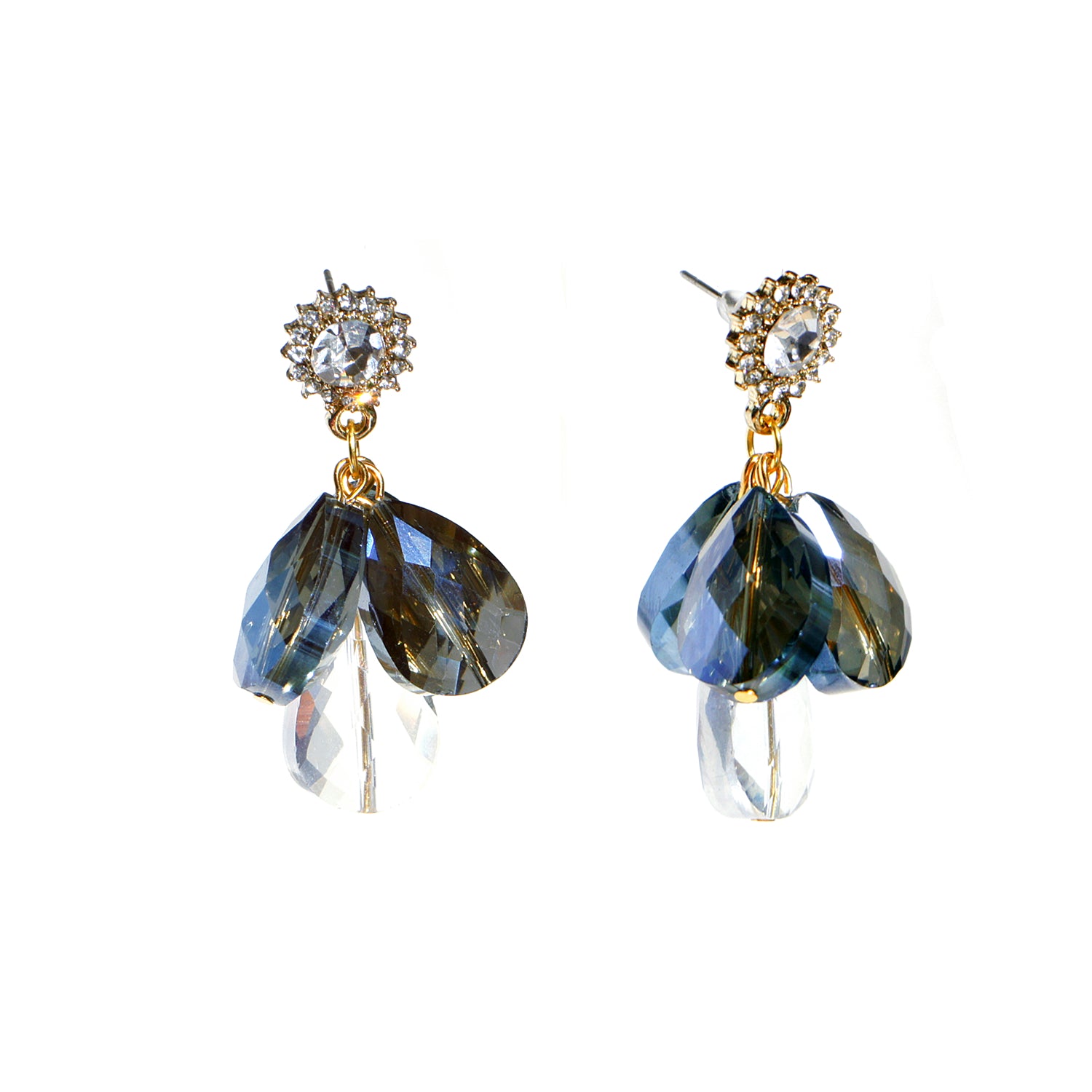 In the Dusk Crystal Drop Stud Earrings