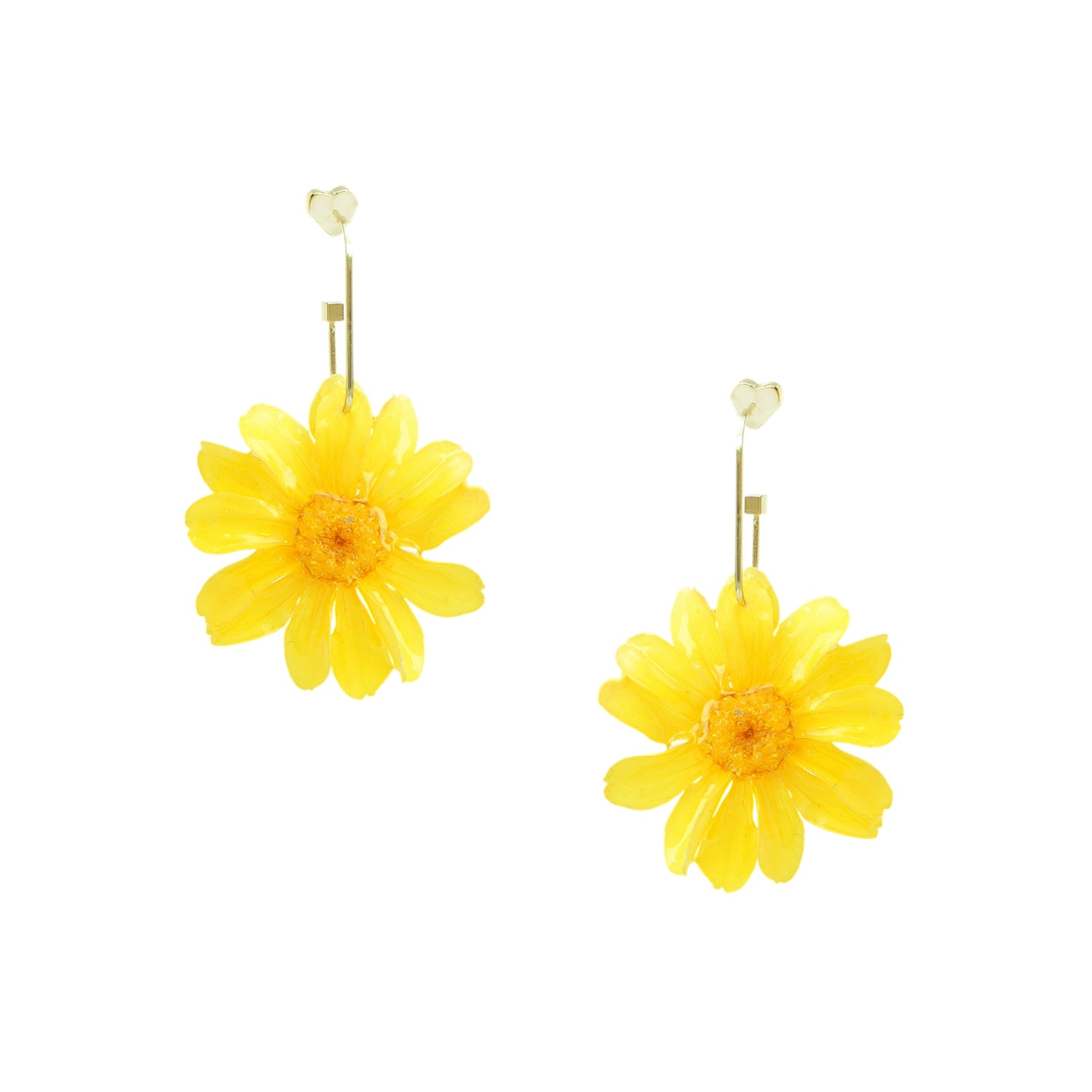 *REAL FLOWER* Paris Daisy Drop Earrings