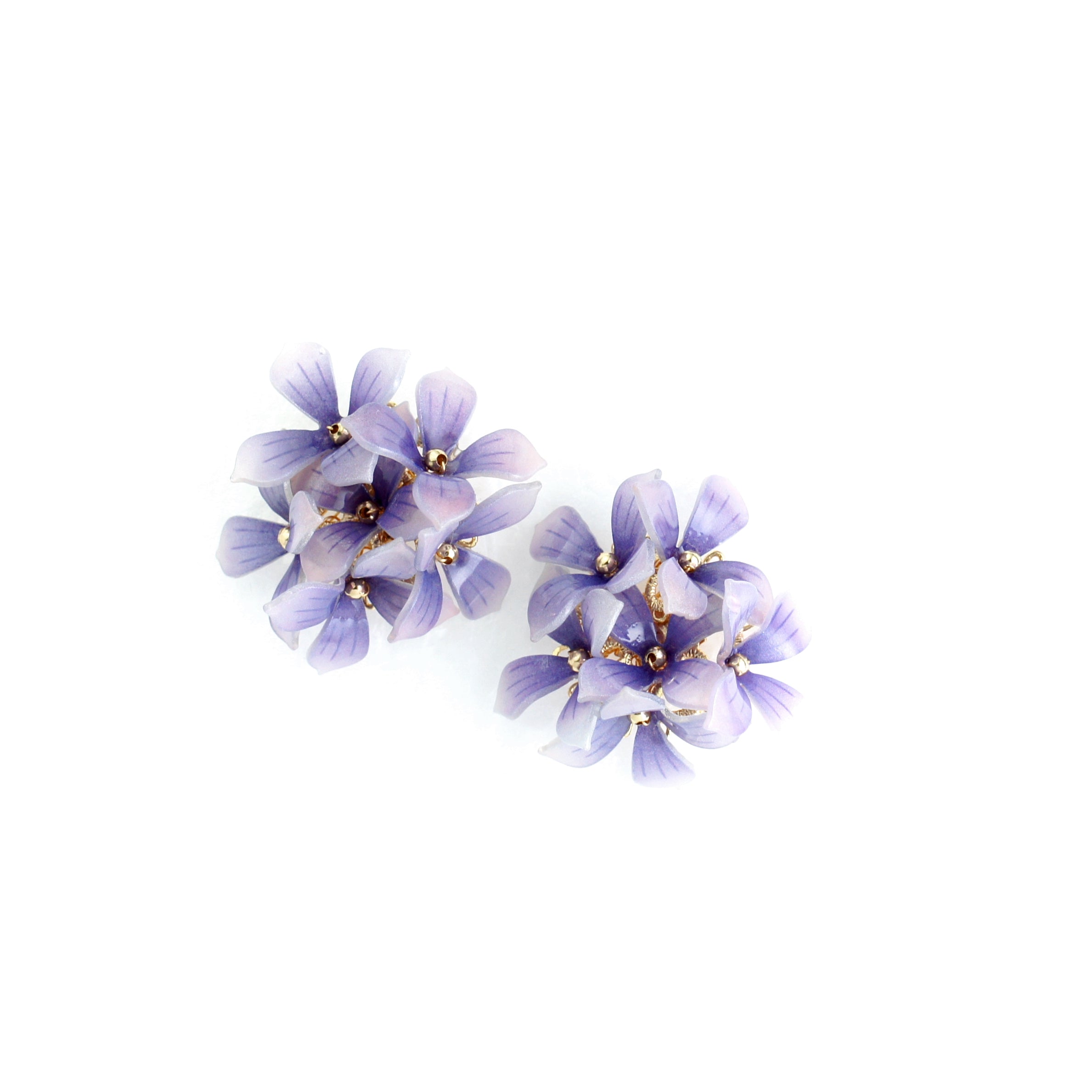 Inflorescence Very Peri Flower Cluster Stud Earrings