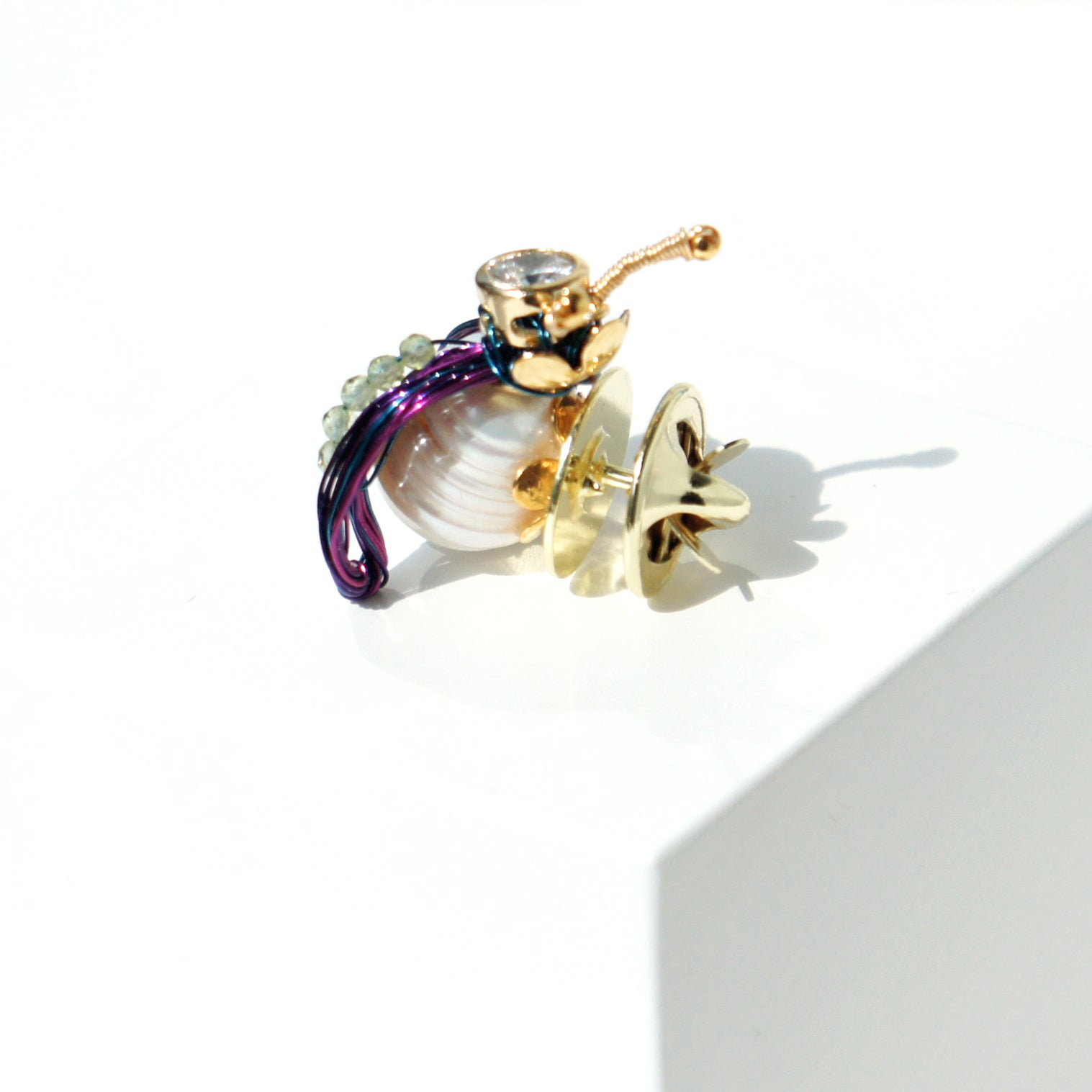 Freshwater Pearl Bug Brooch