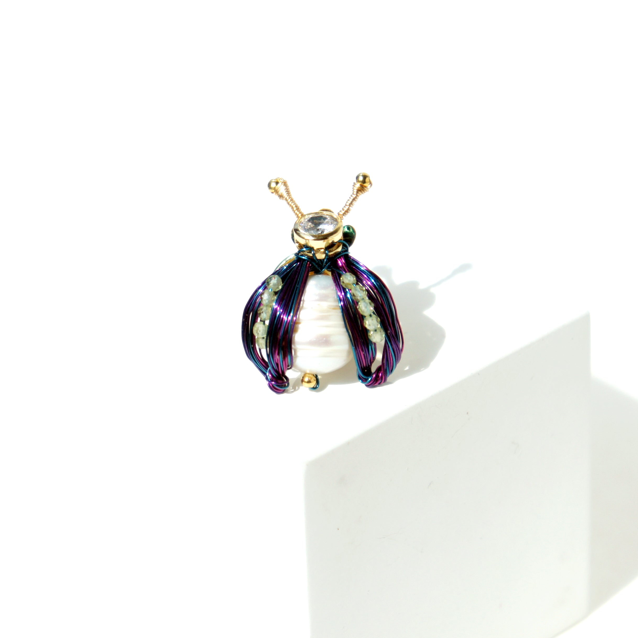 Freshwater Pearl Bug Brooch