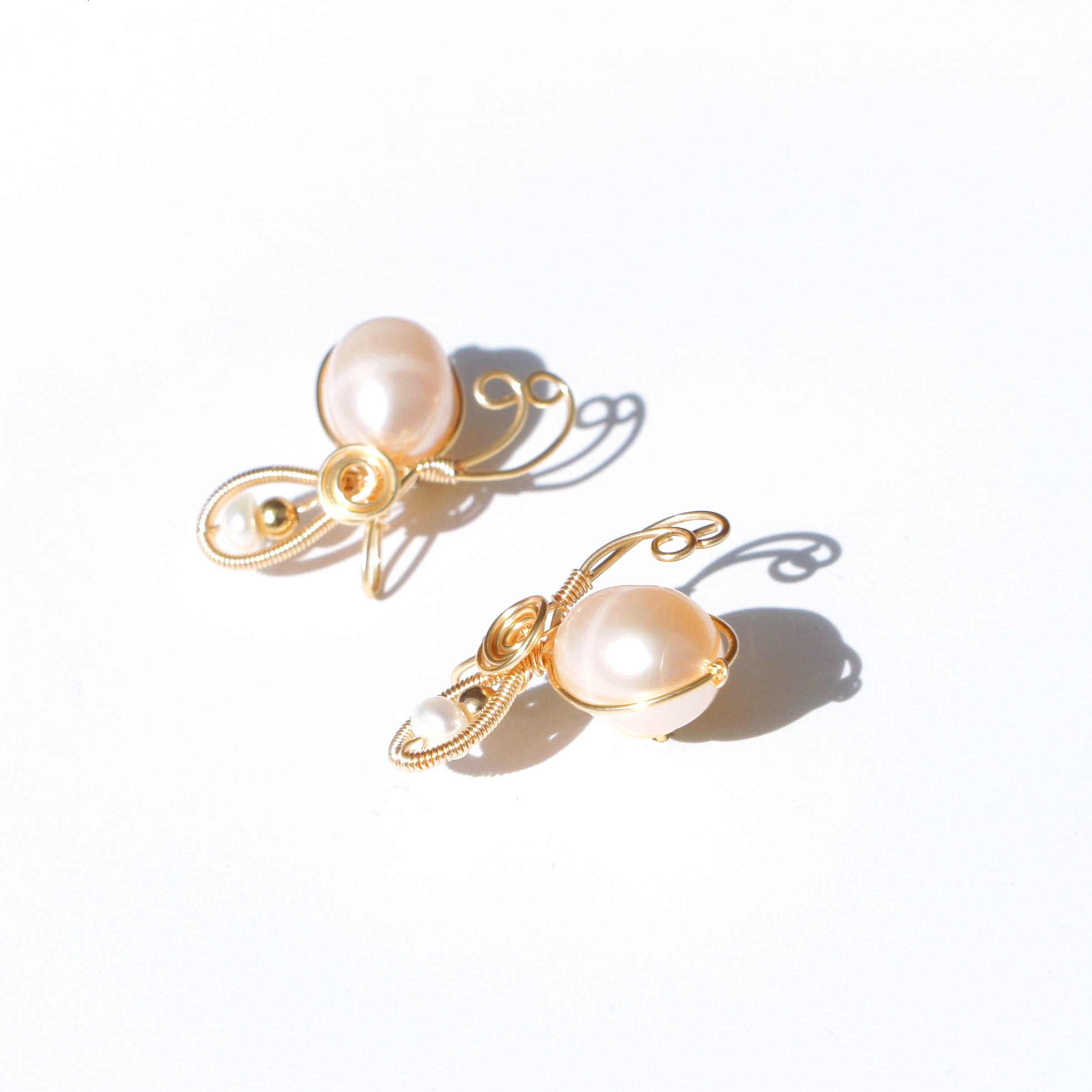 Swallowtail Butterfly Freshwater Pearl Earrings