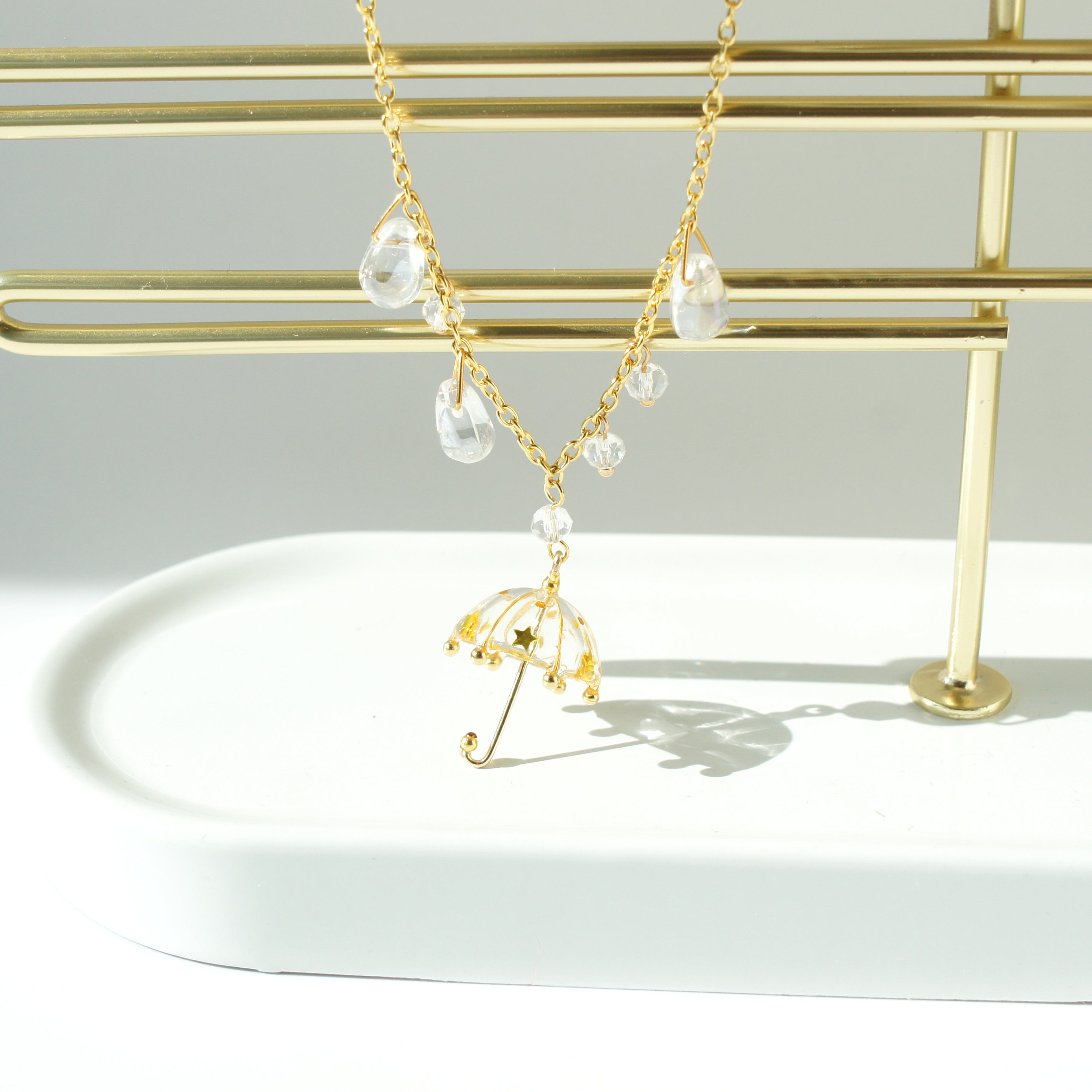 Rain or Shine Umbrella Necklace