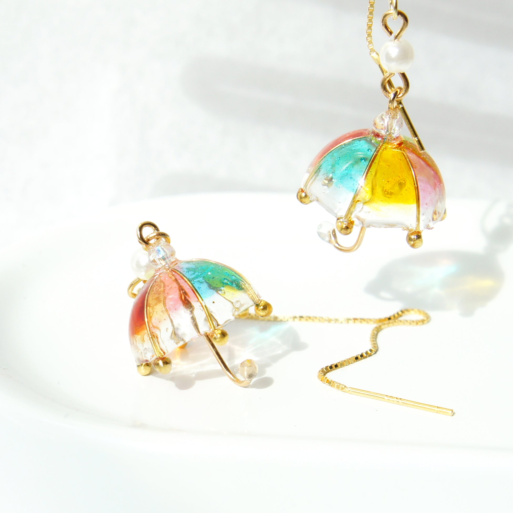 Rain or Shine Umbrella Drop Threader Earring(s)