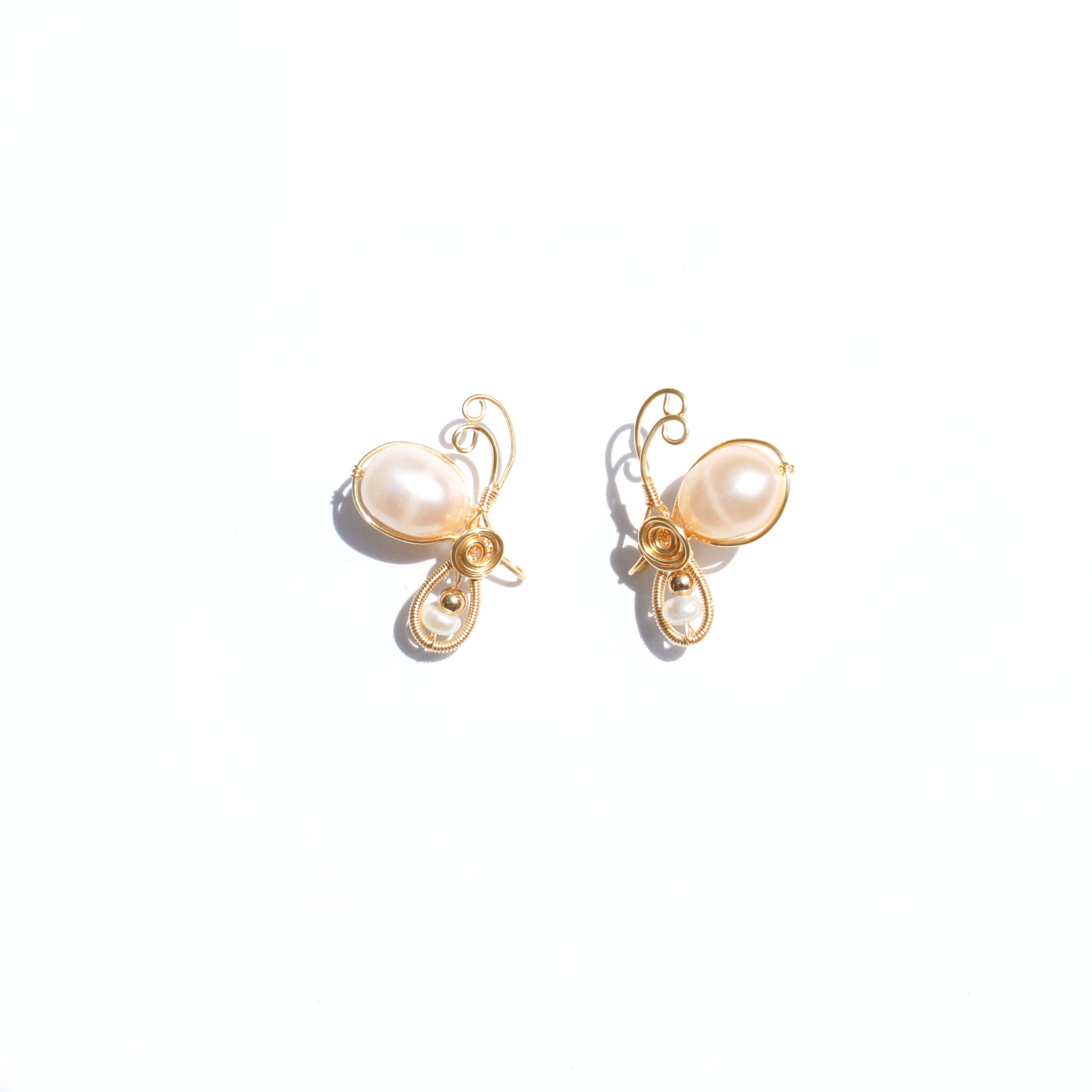 Swallowtail Butterfly Freshwater Pearl Earrings