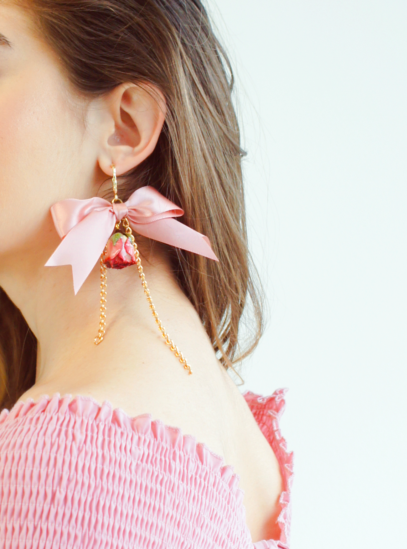Satin Ribbon Bow Earrings – Silk Moth Jewelry