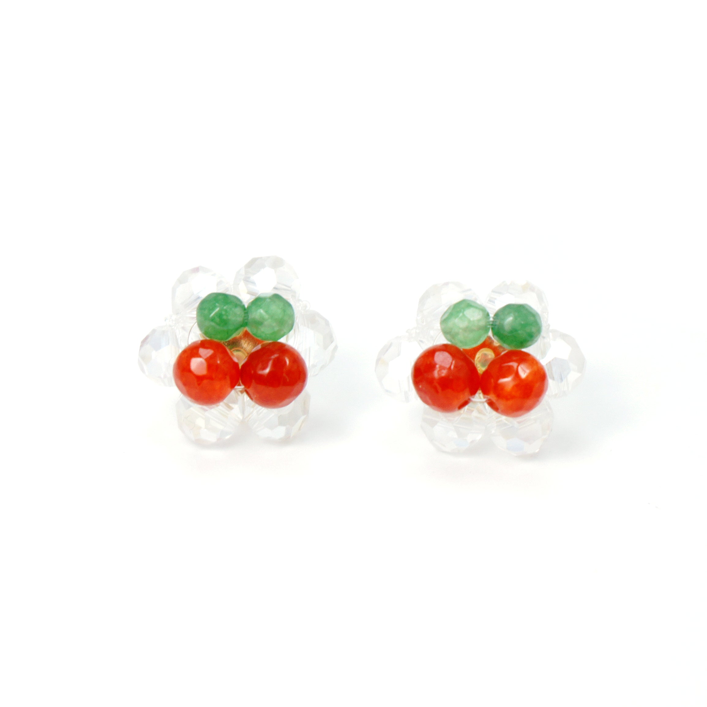 Cherry Pie Gemstone Stud Earrings
