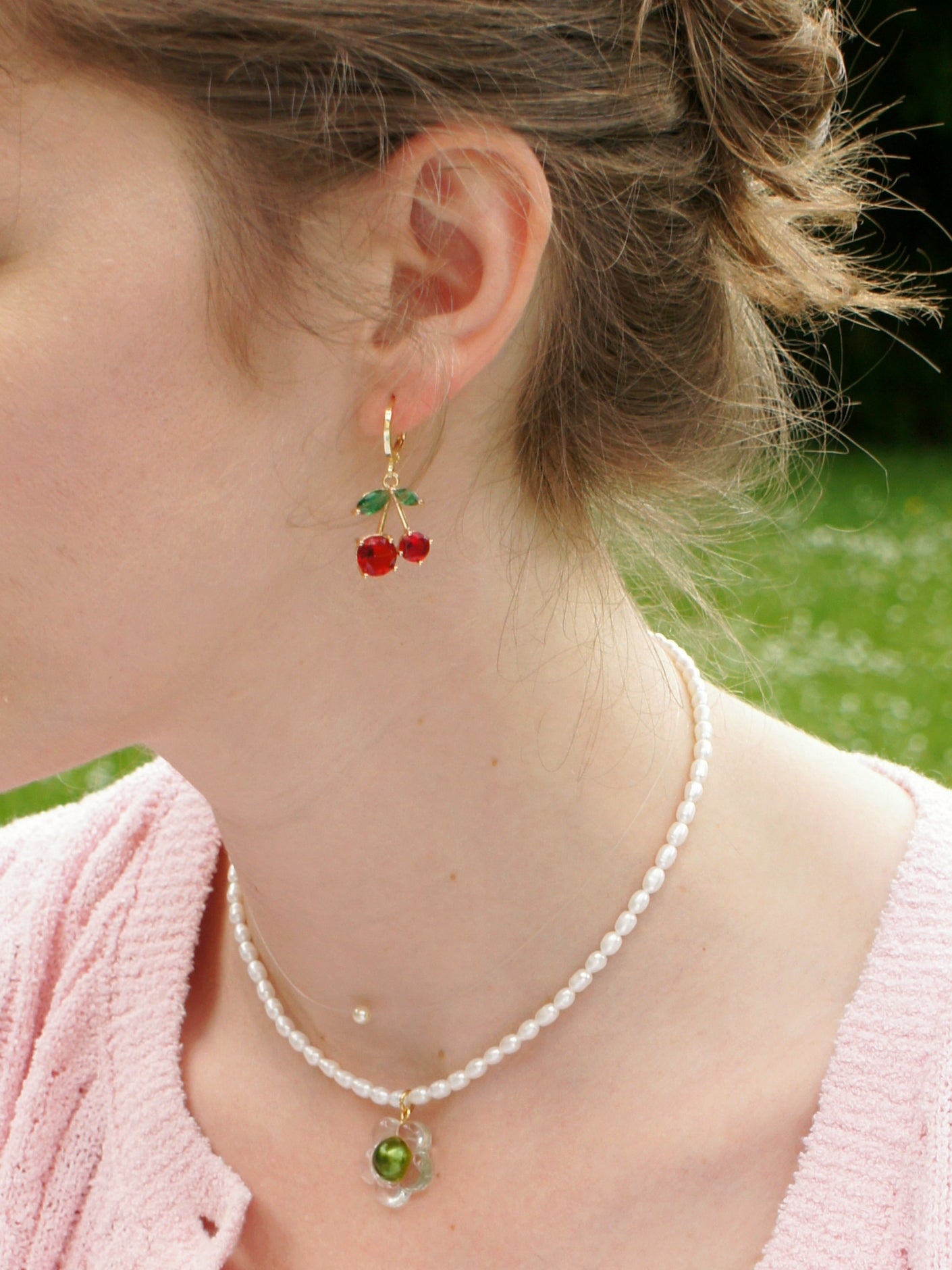 Cherry Pie Huggie Hoop Earrings