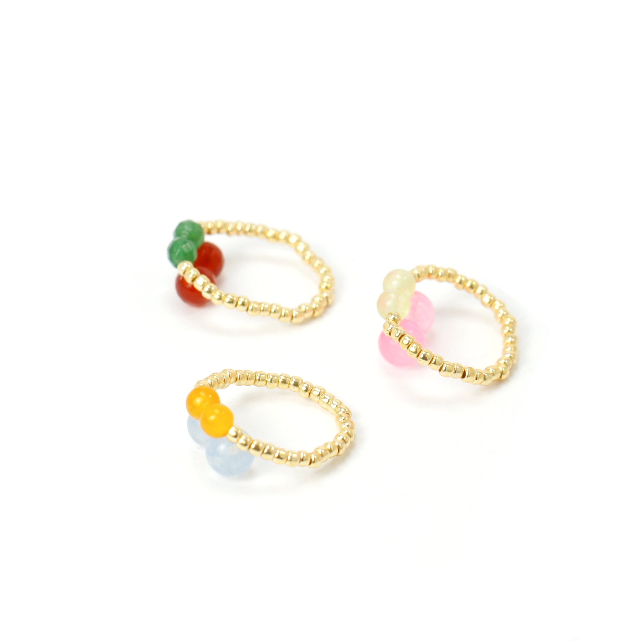 Cherry Pie Gemstone Beaded Ring