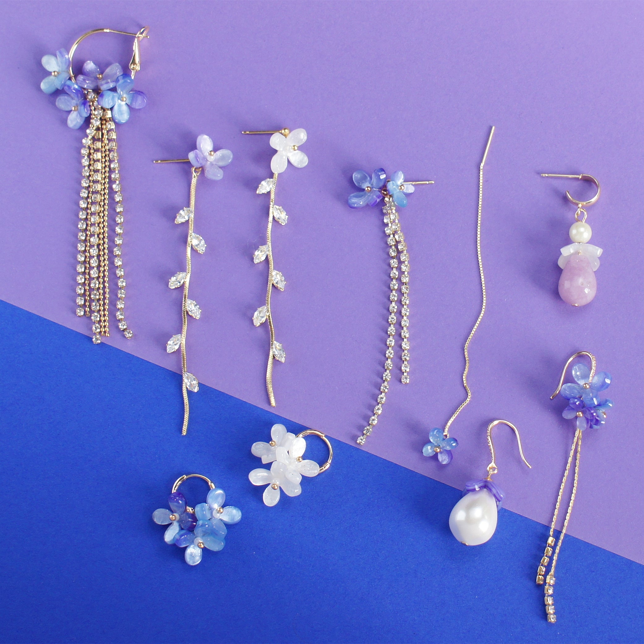 Inflorescence Blooming Flower Drop Earrings