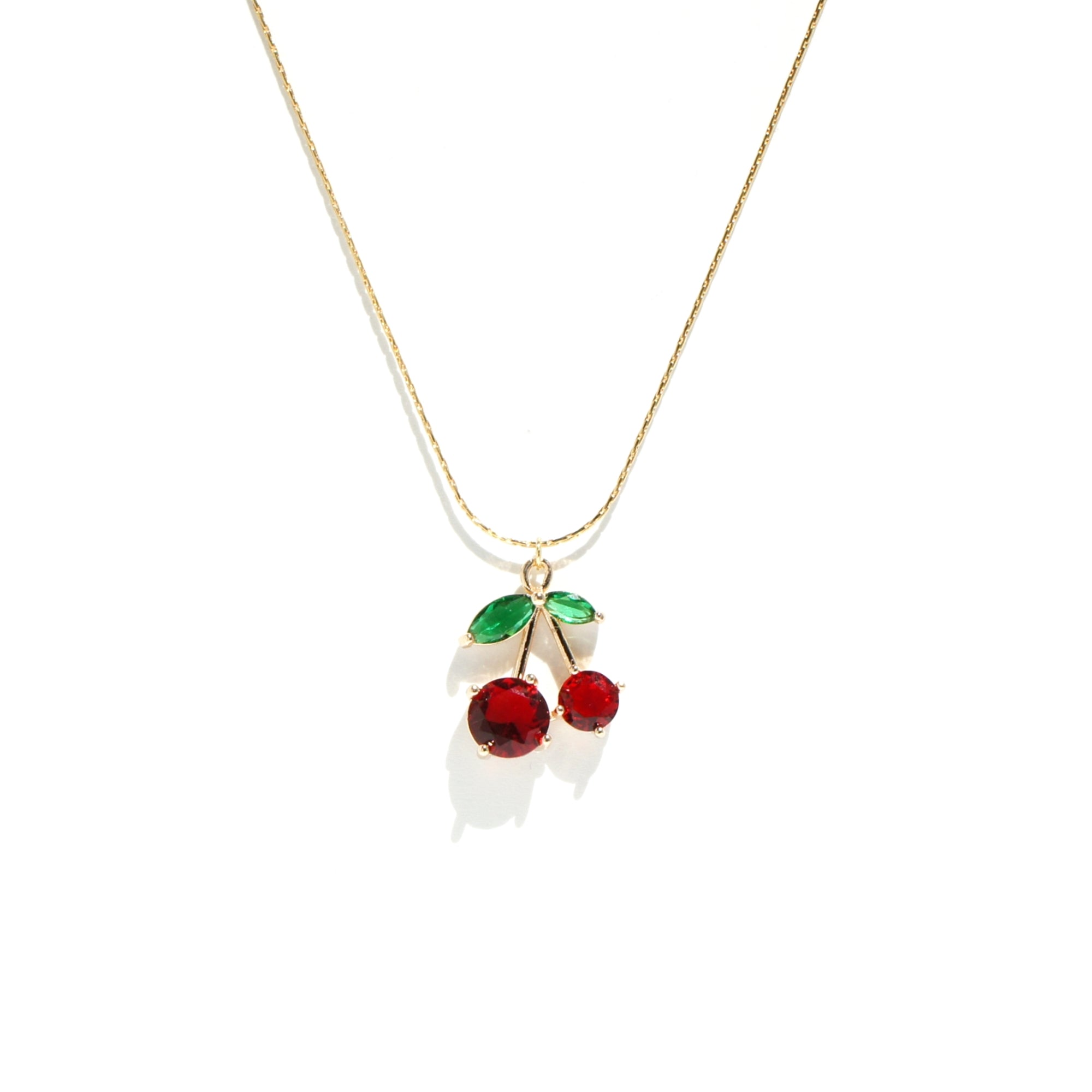 Cherry Pie Crystal Cherry Pendant Necklace