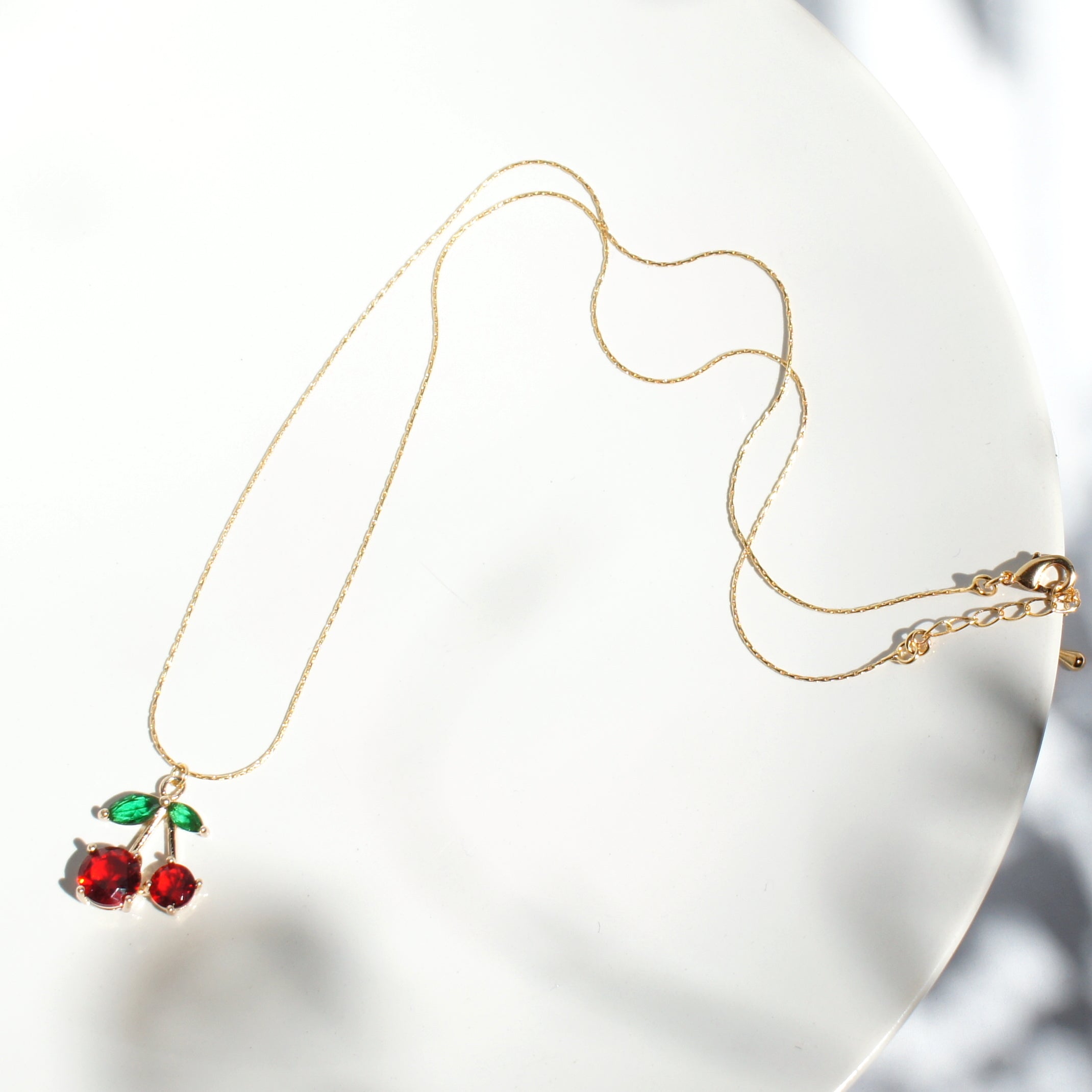 Cherry Pie Crystal Cherry Pendant Necklace