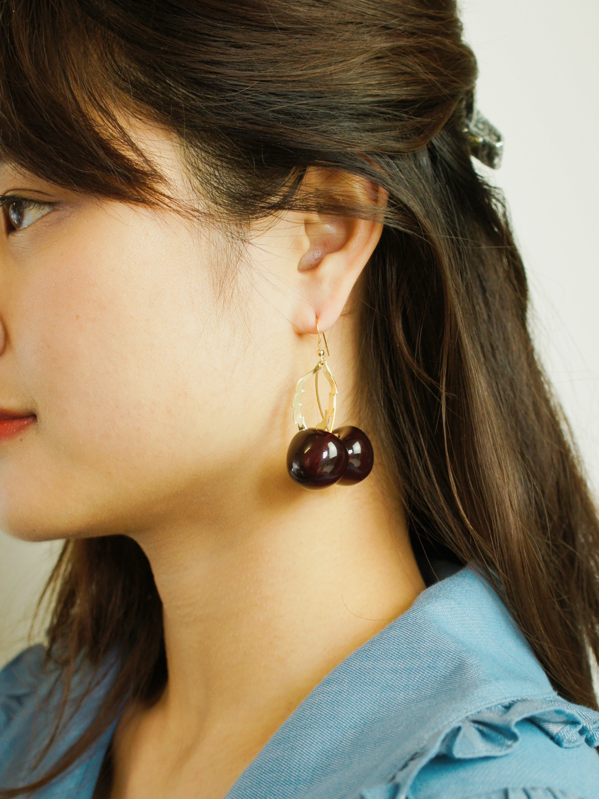 Amarena Double Cherry Drop Earrings
