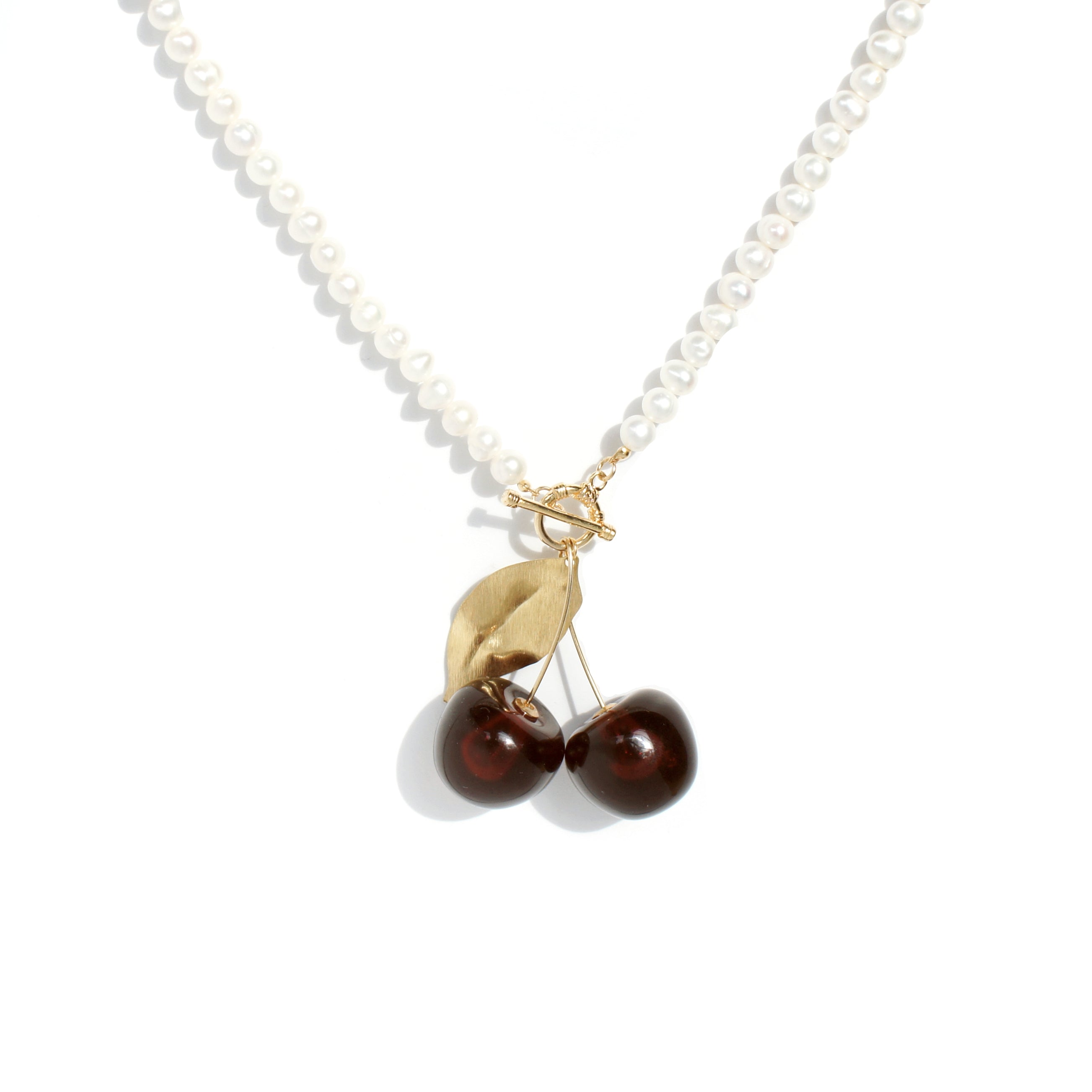 Amarena Cherry Pearl Necklace