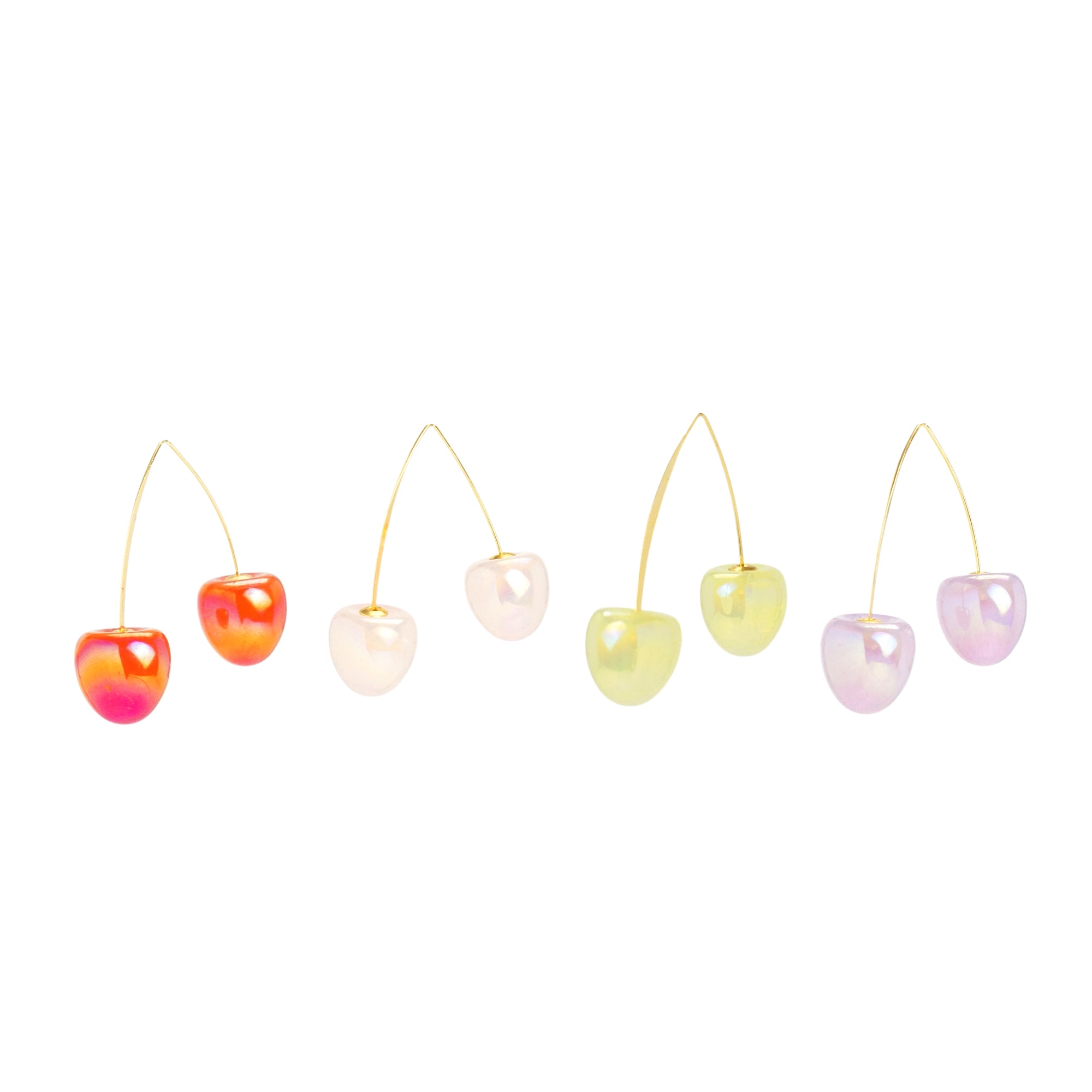 Double Cherry Drop Earrings (two-way)