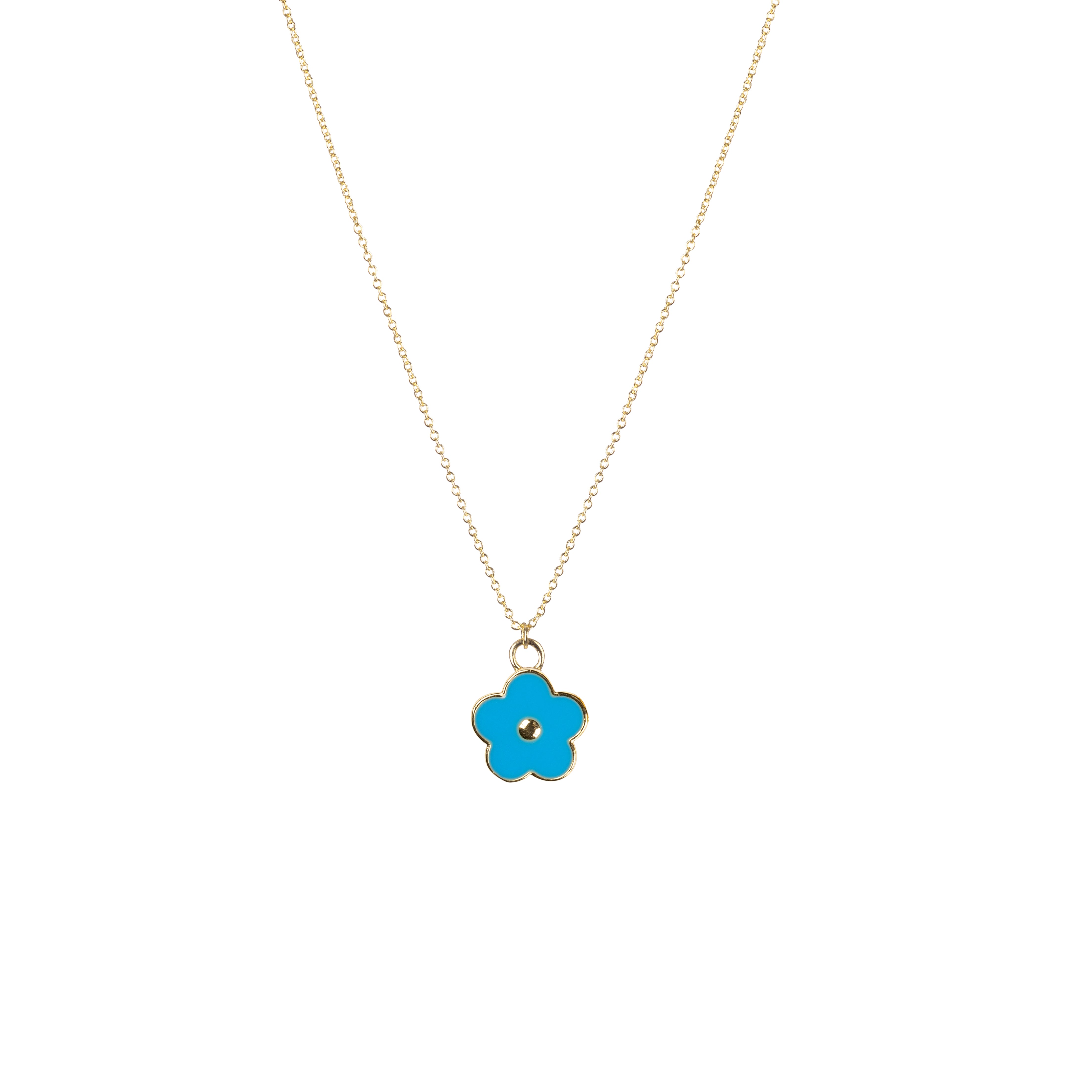 Flower Power Enamel Flower Chain Necklace