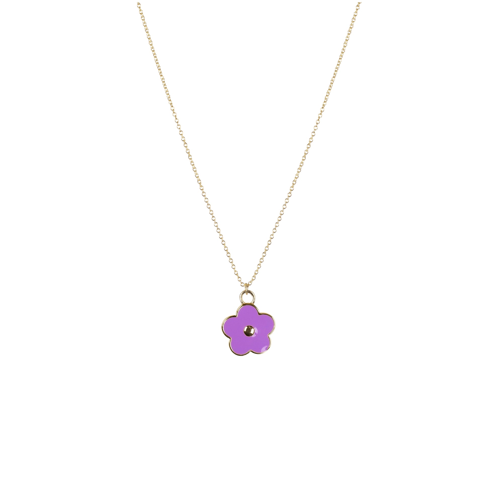 Flower Power Enamel Flower Chain Necklace