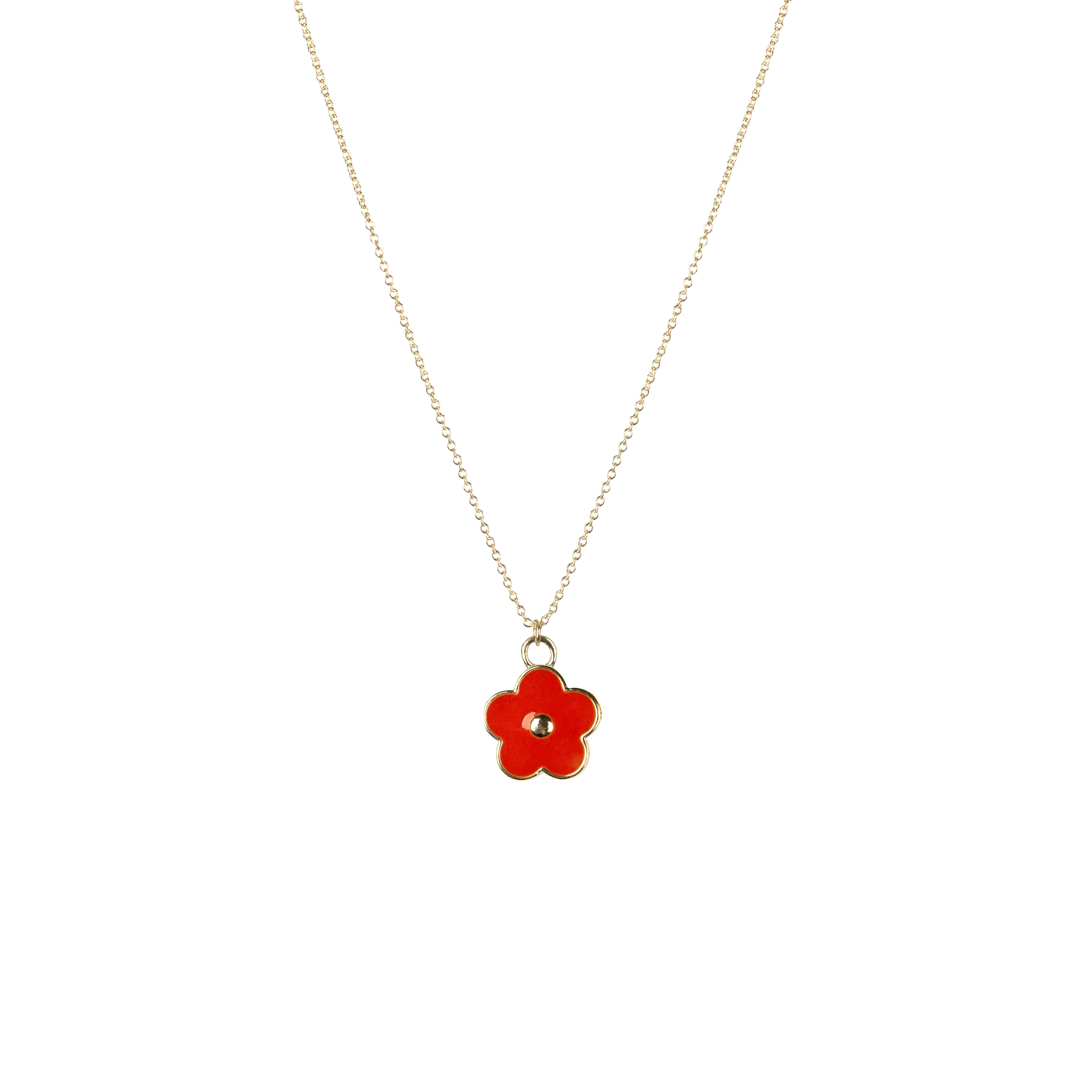 Flower Power Enamel Flower Chain Necklace