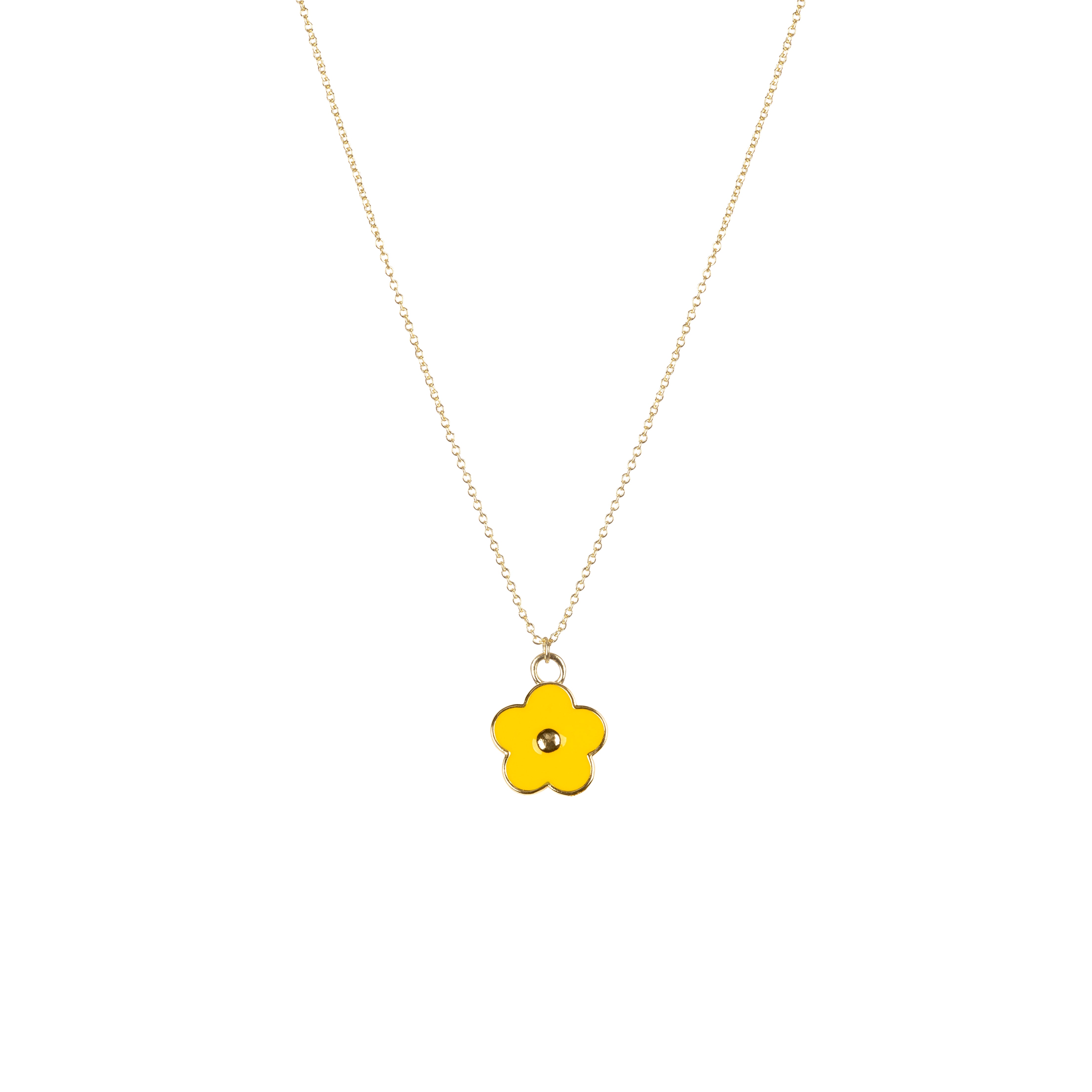 Flower Power Enamel Flower Chain Necklace