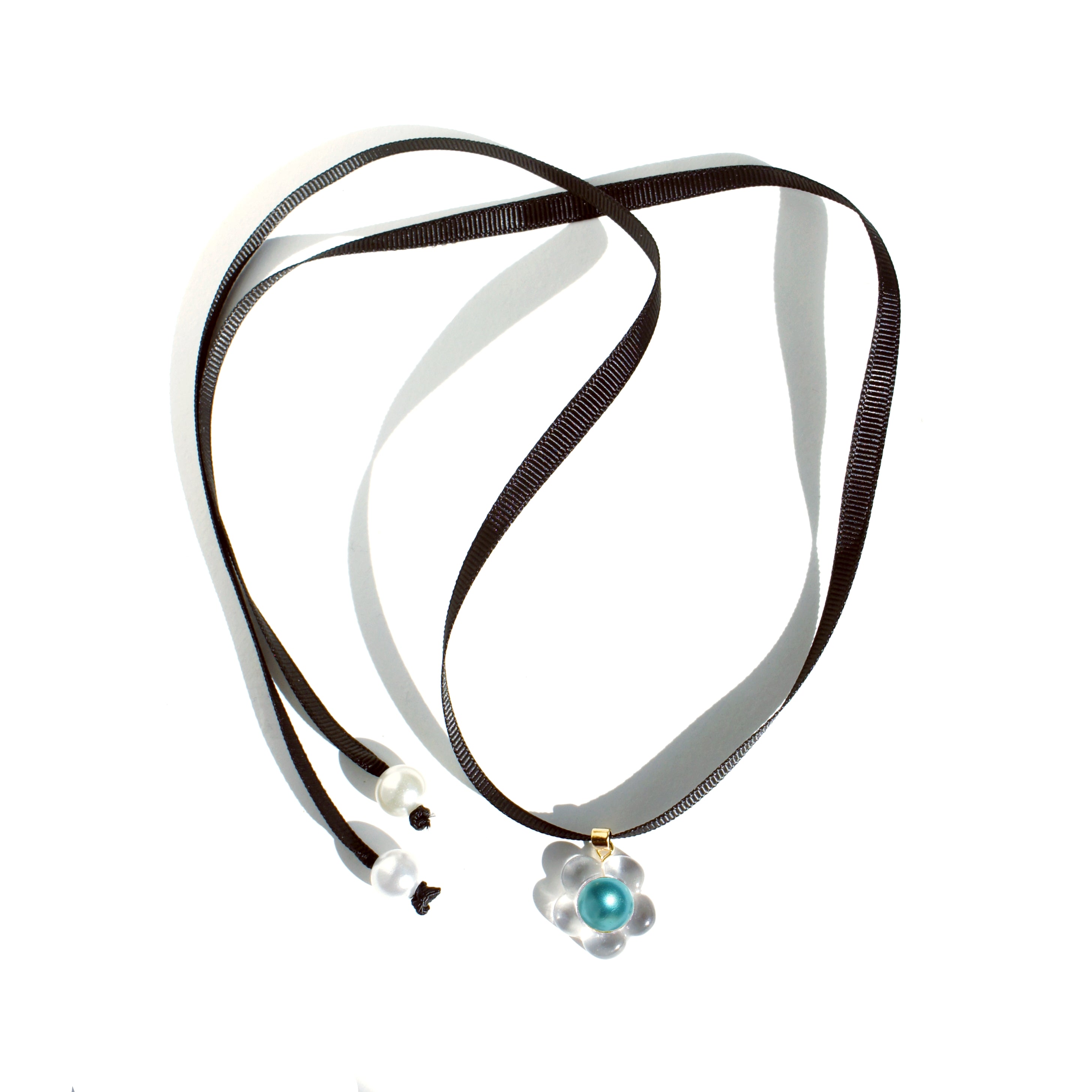 Flower Power Ribbon Choker Necklace