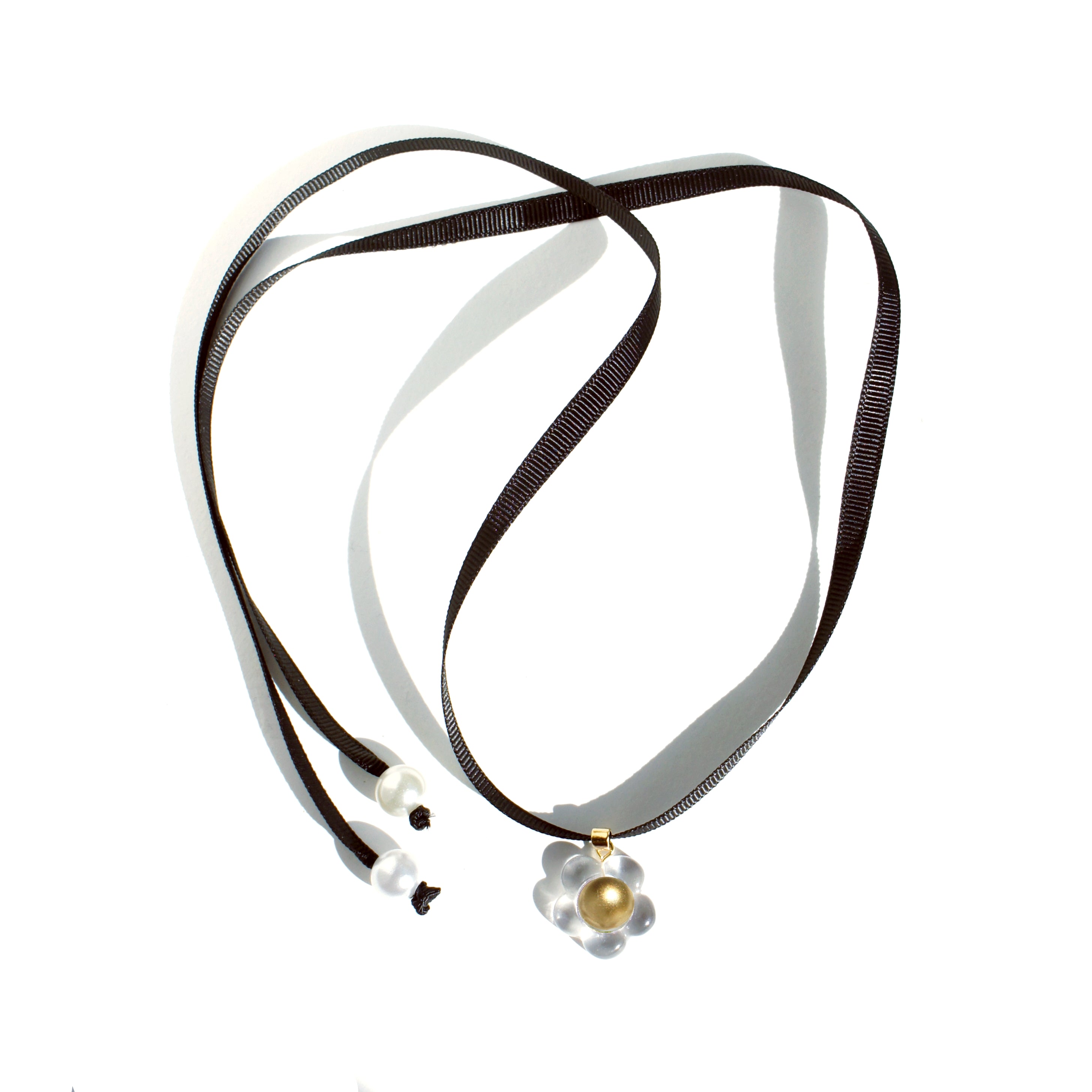 Flower Power Ribbon Choker Necklace