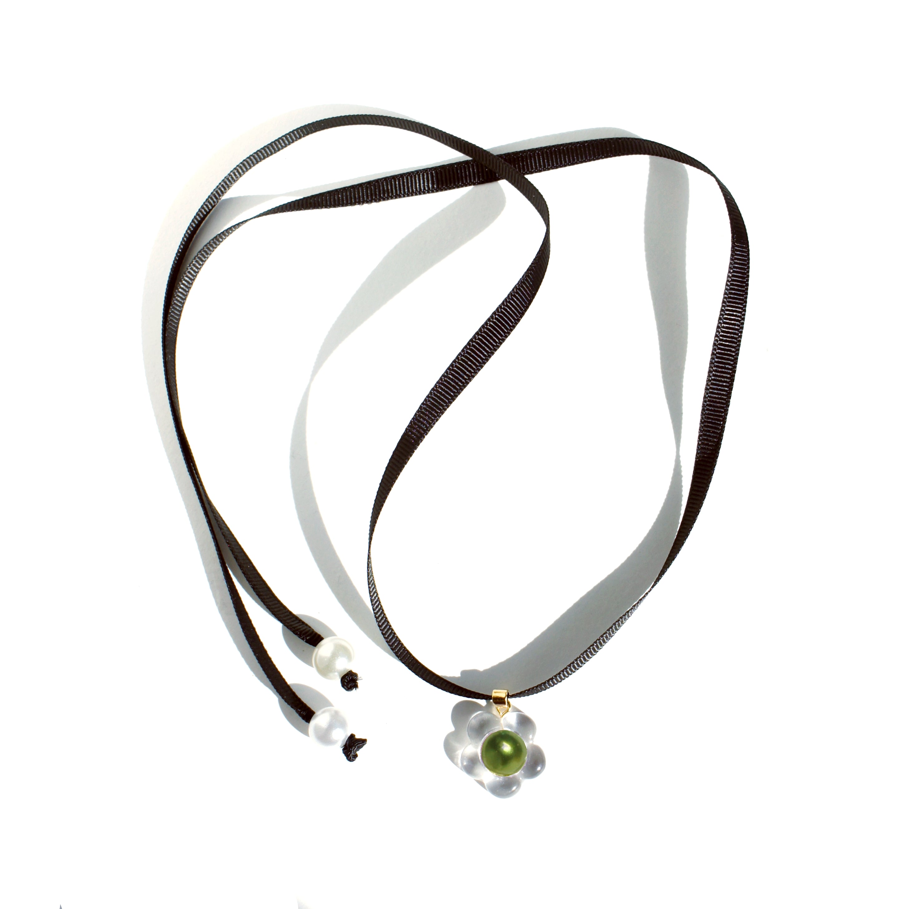 Flower Power Ribbon Choker Necklace