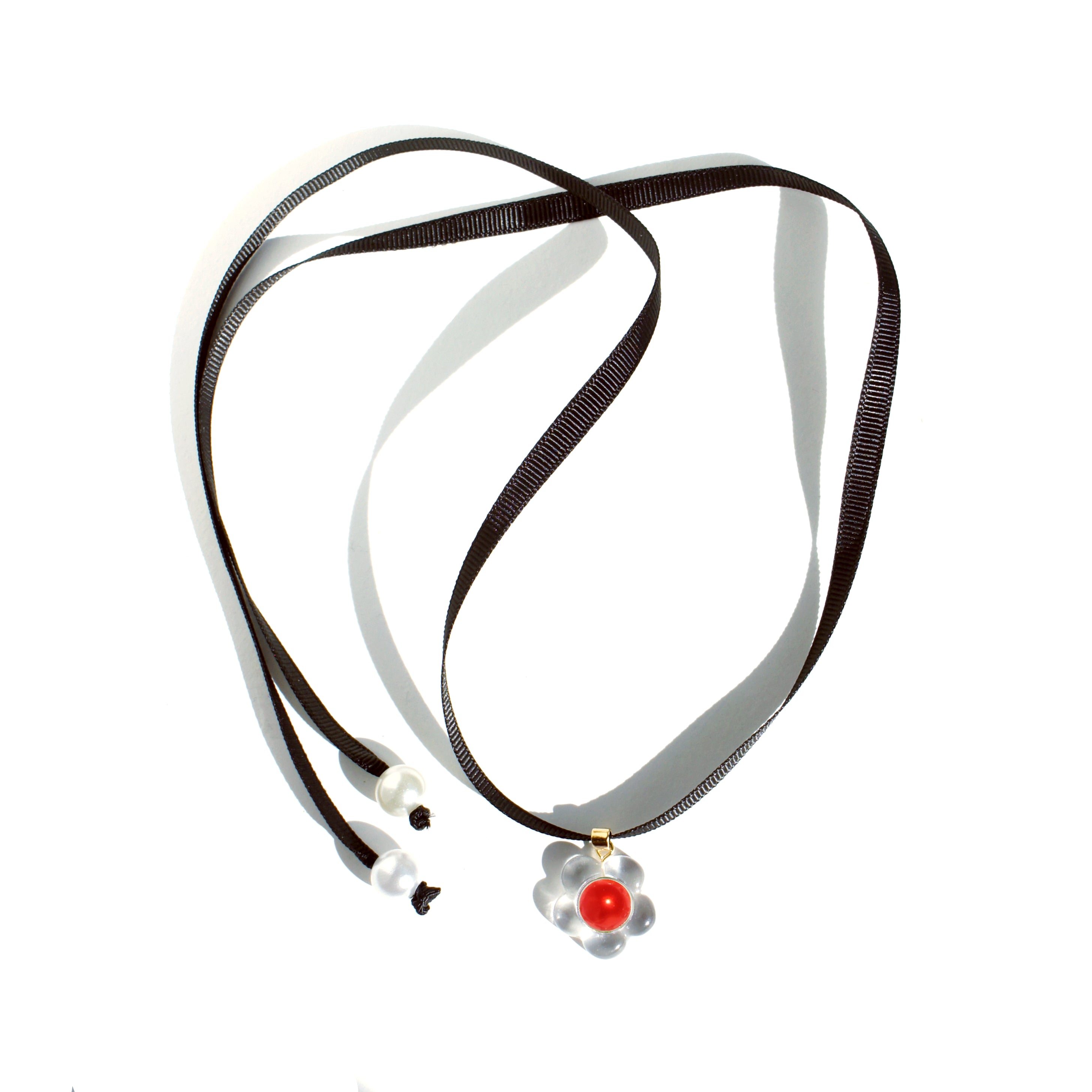 Flower Power Ribbon Choker Necklace