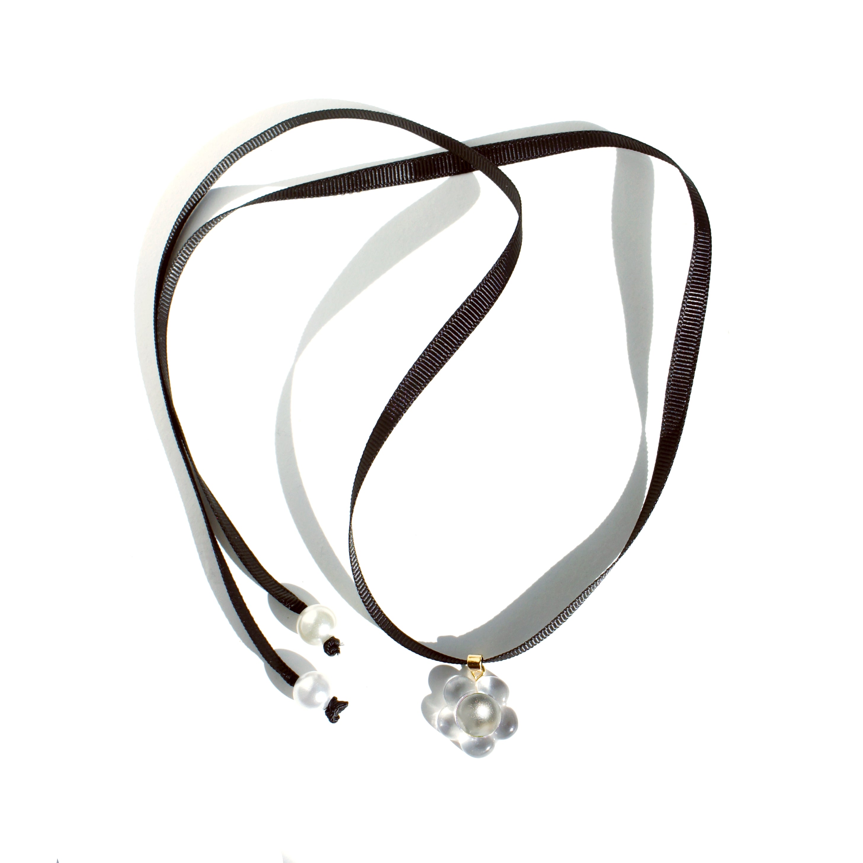 Flower Power Ribbon Choker Necklace