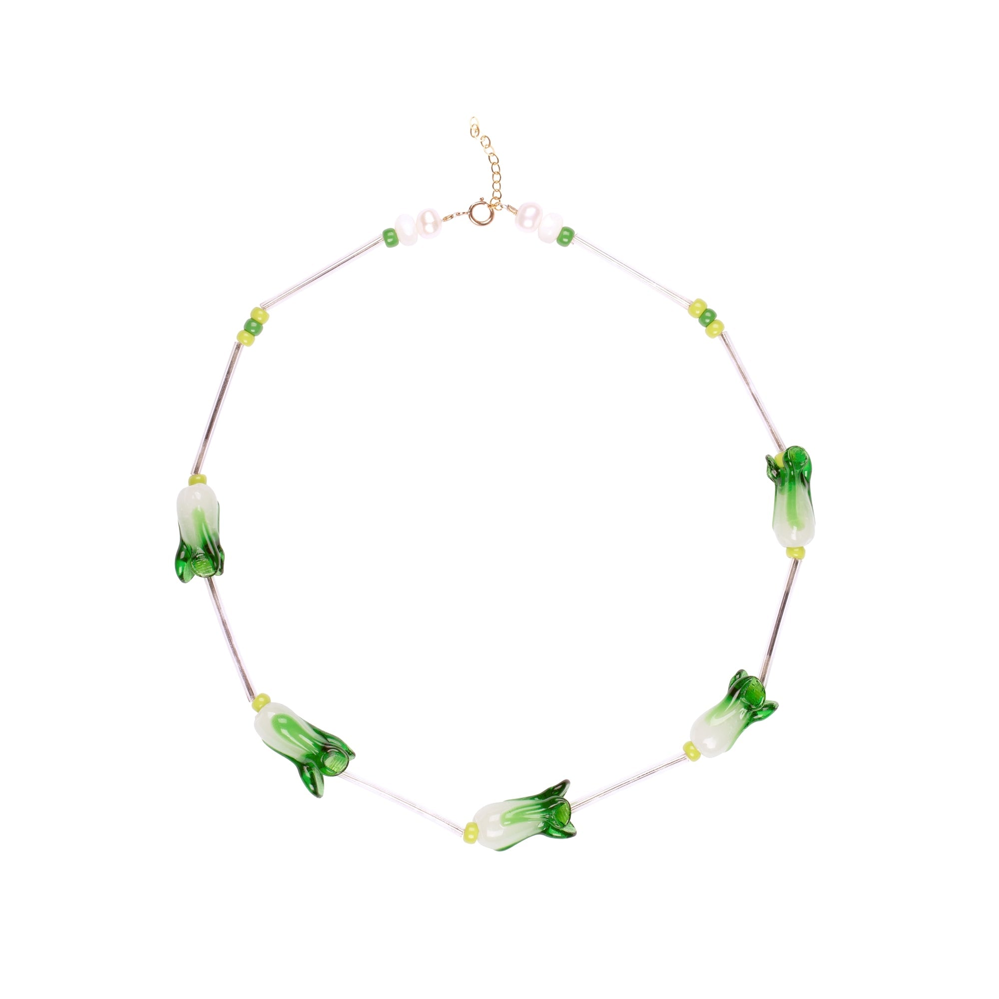 Garden Produce Glass Vegetable Choker - Pok Choy