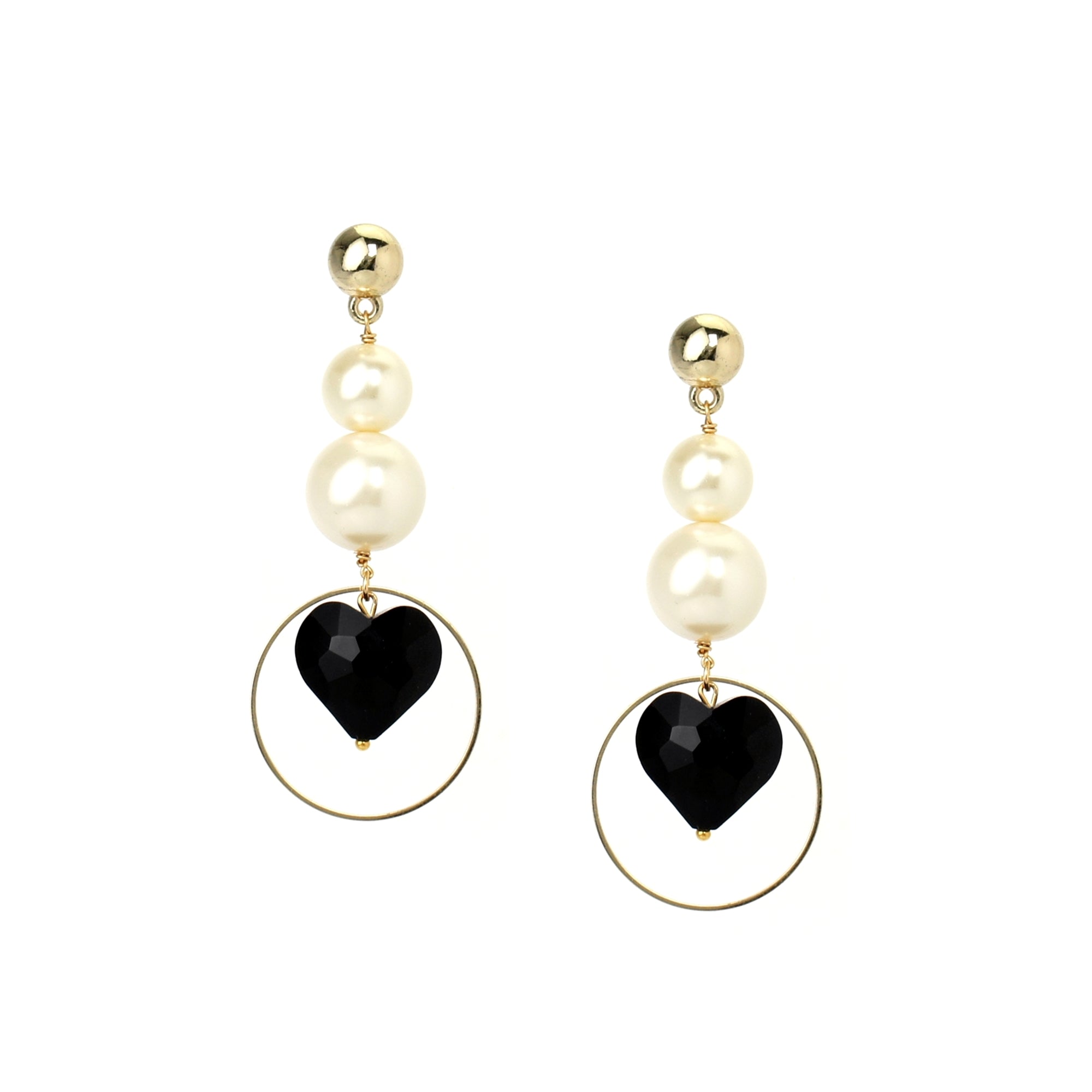 Cosmic Heart Drop Earrings