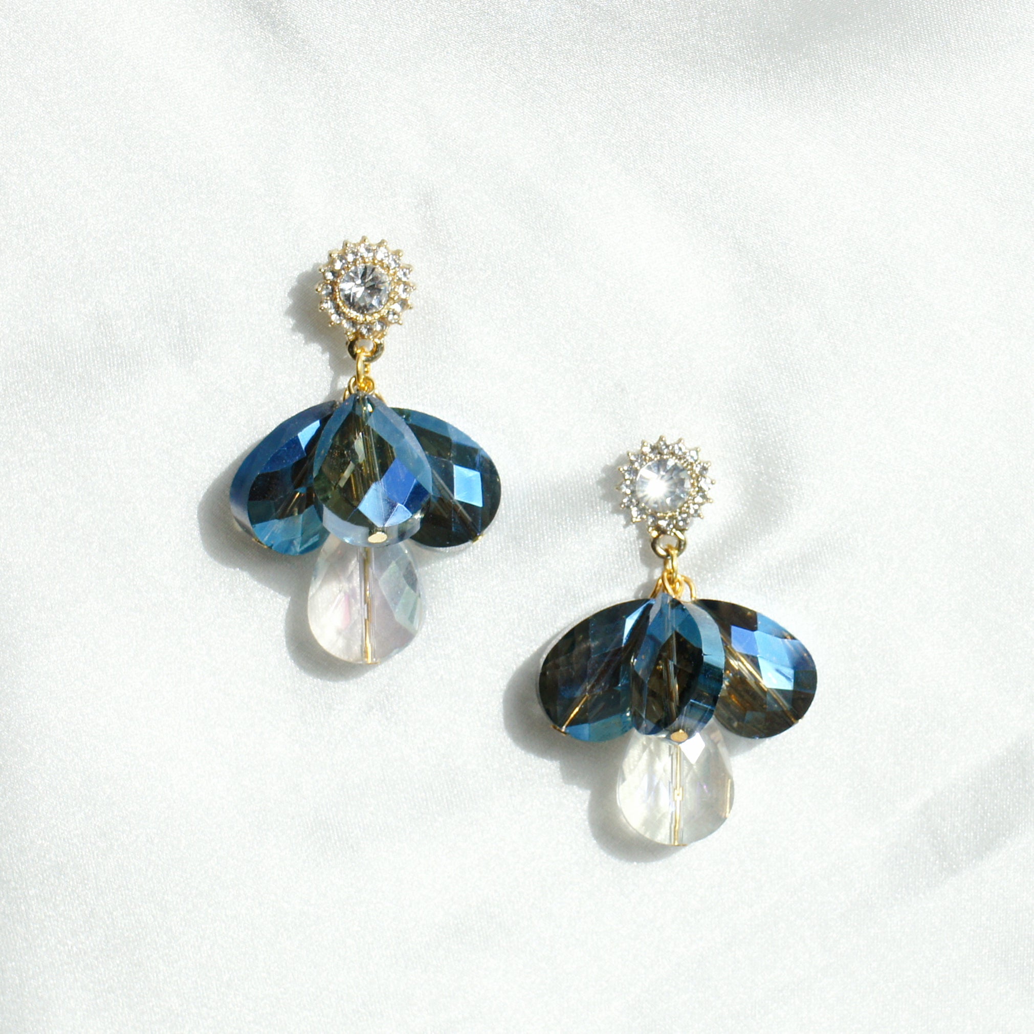 In the Dusk Crystal Drop Stud Earrings