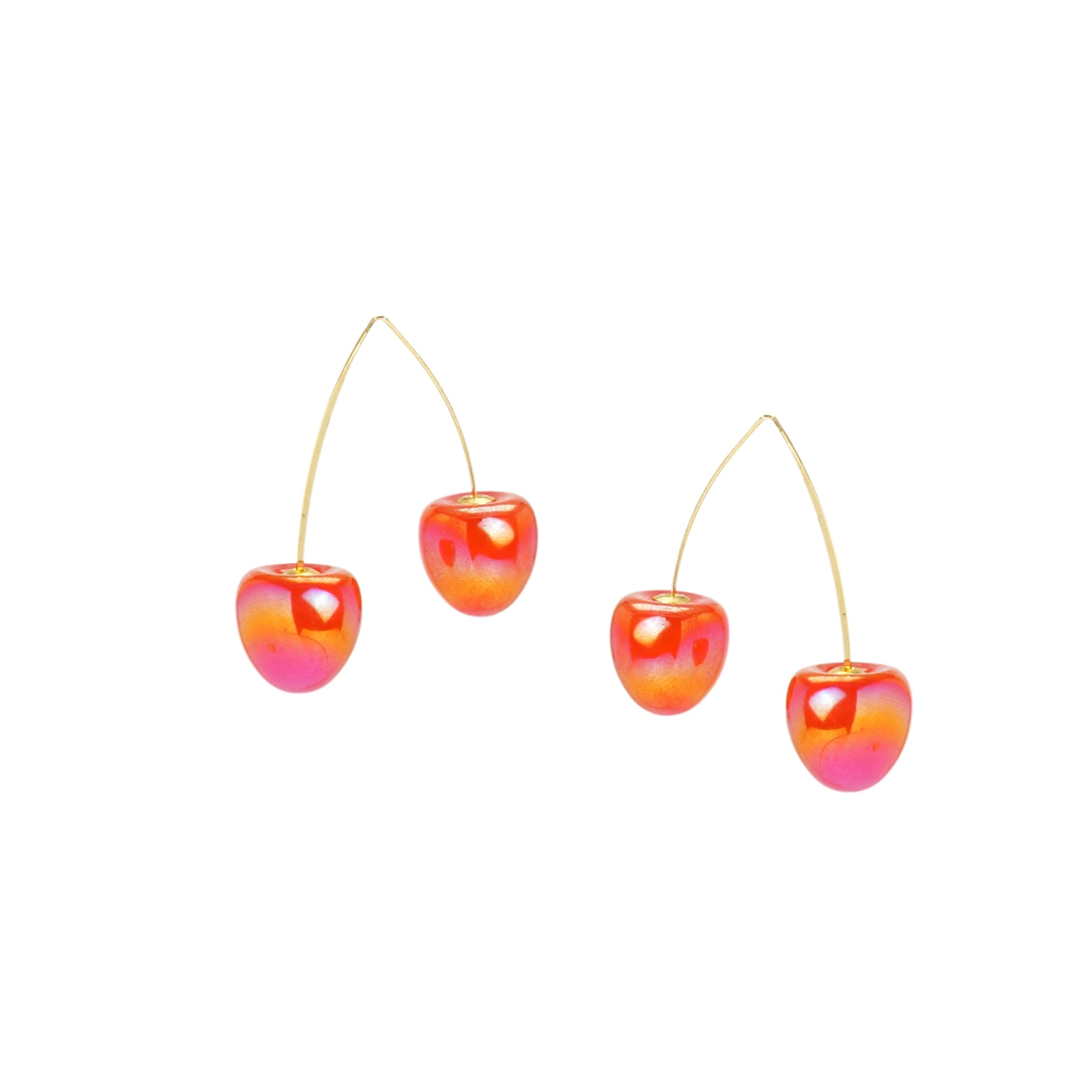 Double Cherry Drop Earrings (two-way)