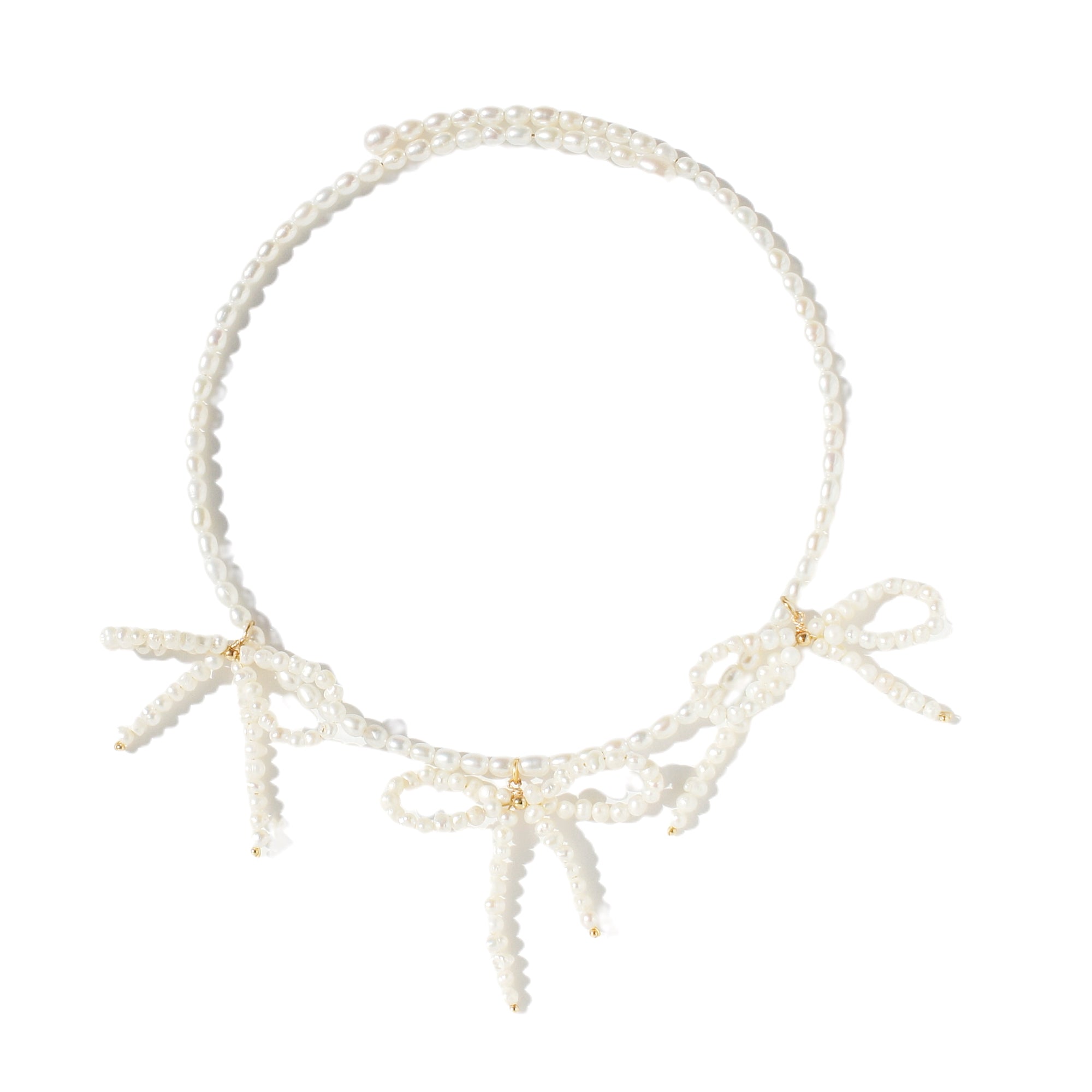Freshwater Pearl Choker with Pearl Bows