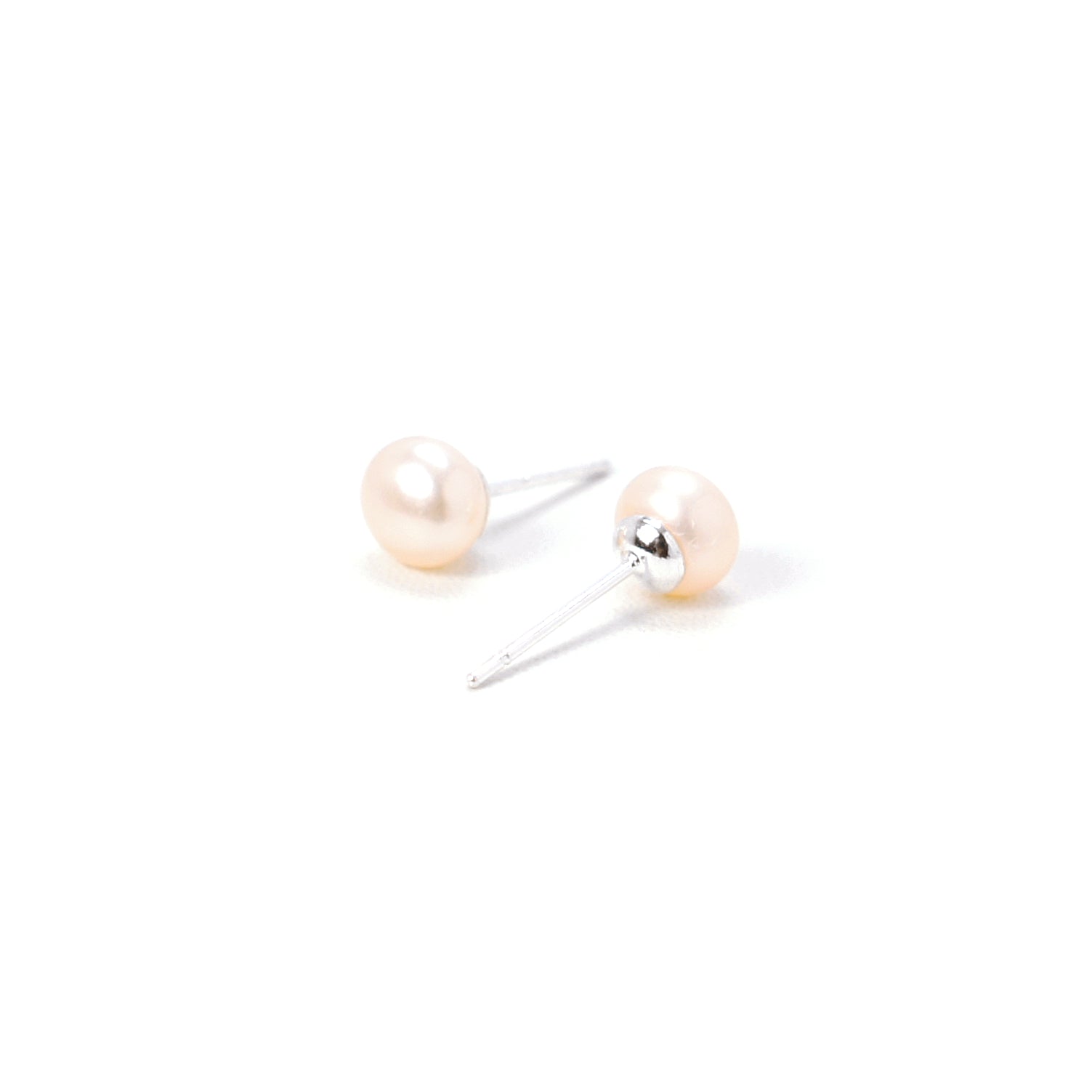 Freshwater Pearl Stud Earrings in Sterling Silver, 5-6mm