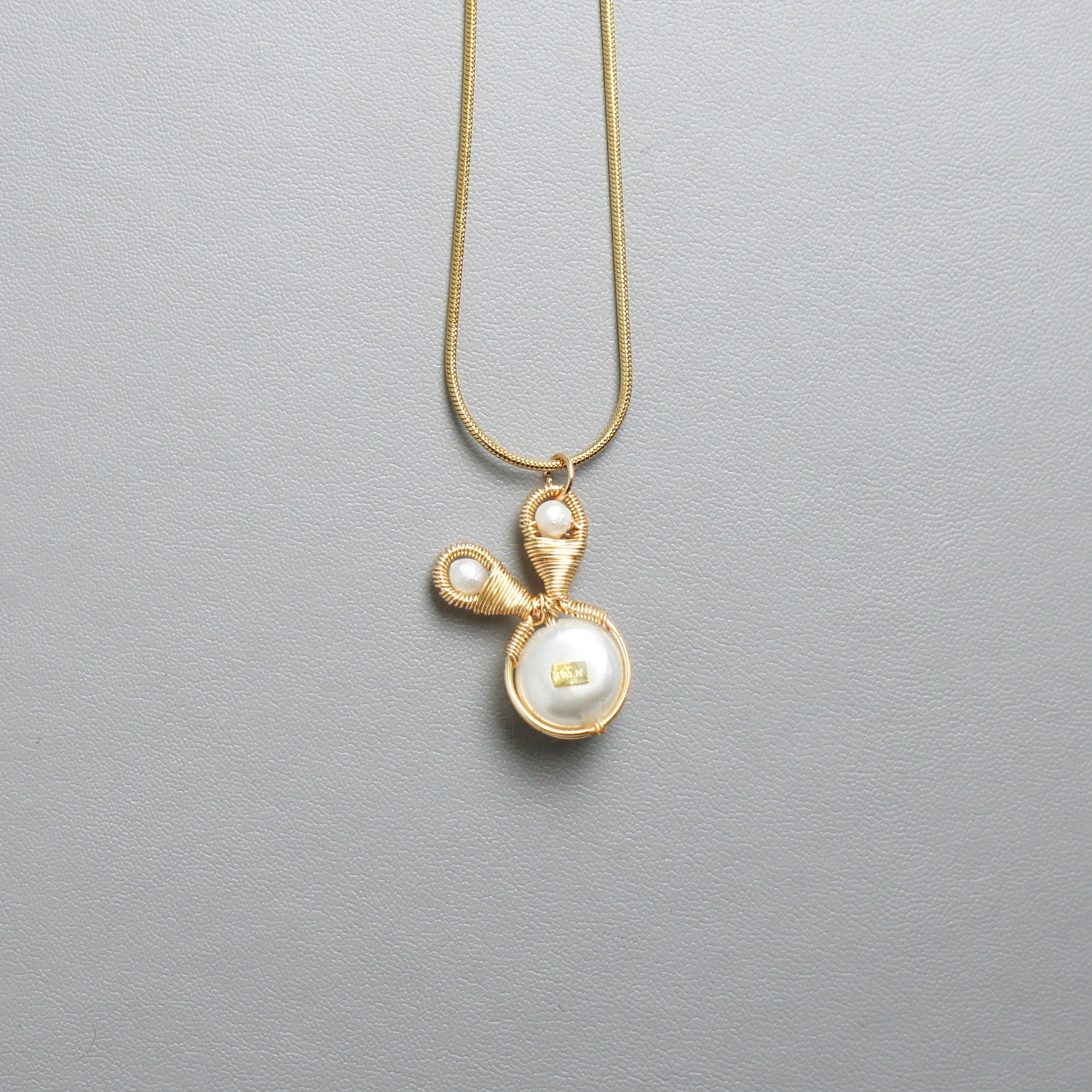 Lunar New Year Special Freshwater Pearl Bunny Pendant Necklace I MMANY London