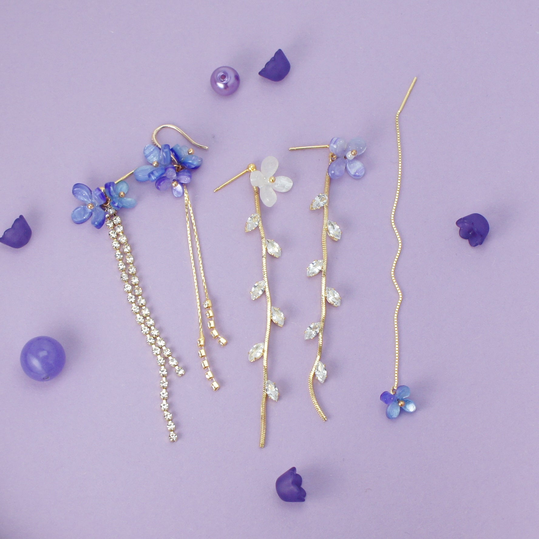 Inflorescence Blooming Flower Drop Earrings