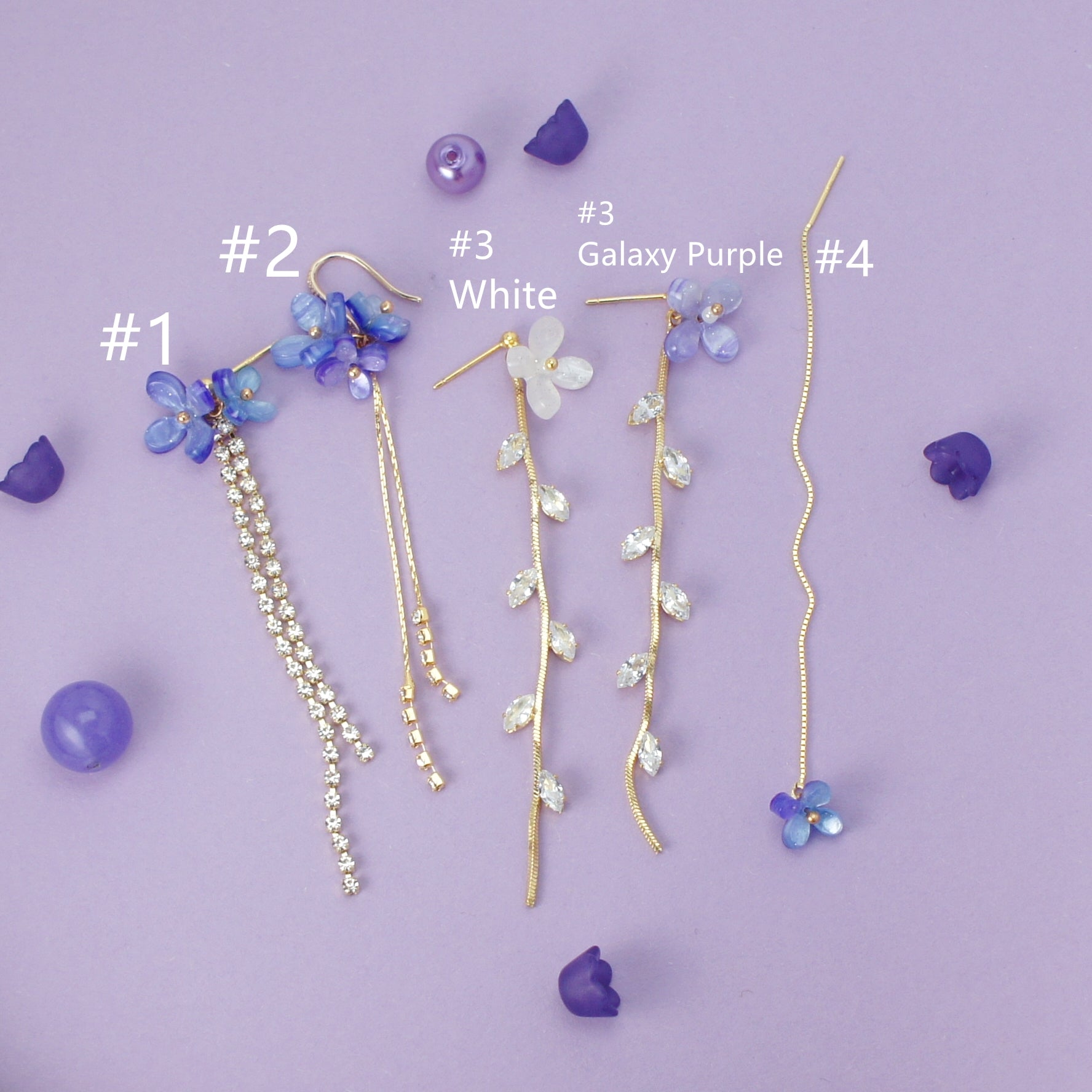 Inflorescence Blooming Flower Drop Earrings