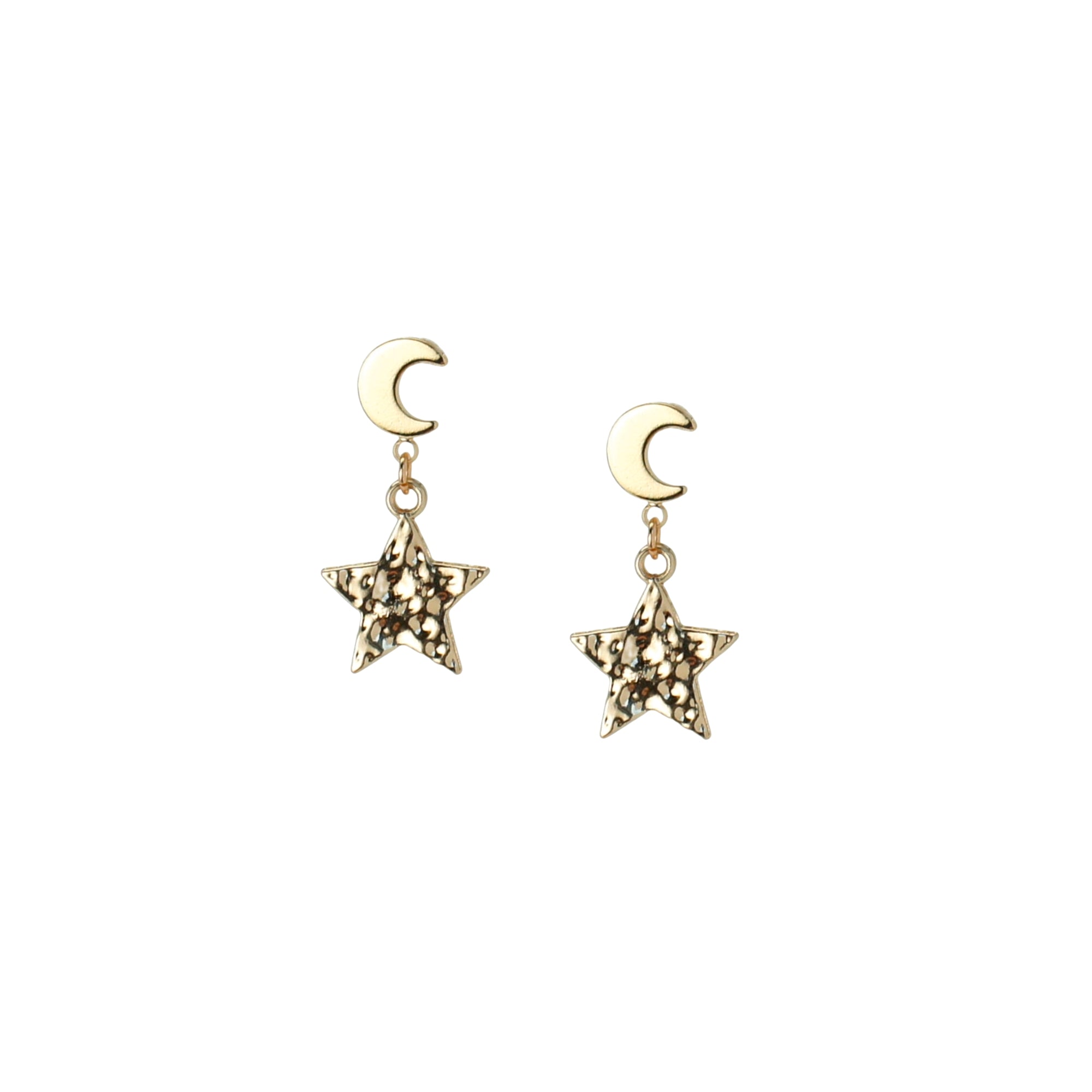 Starlight Drop Earrings with Moon Studs