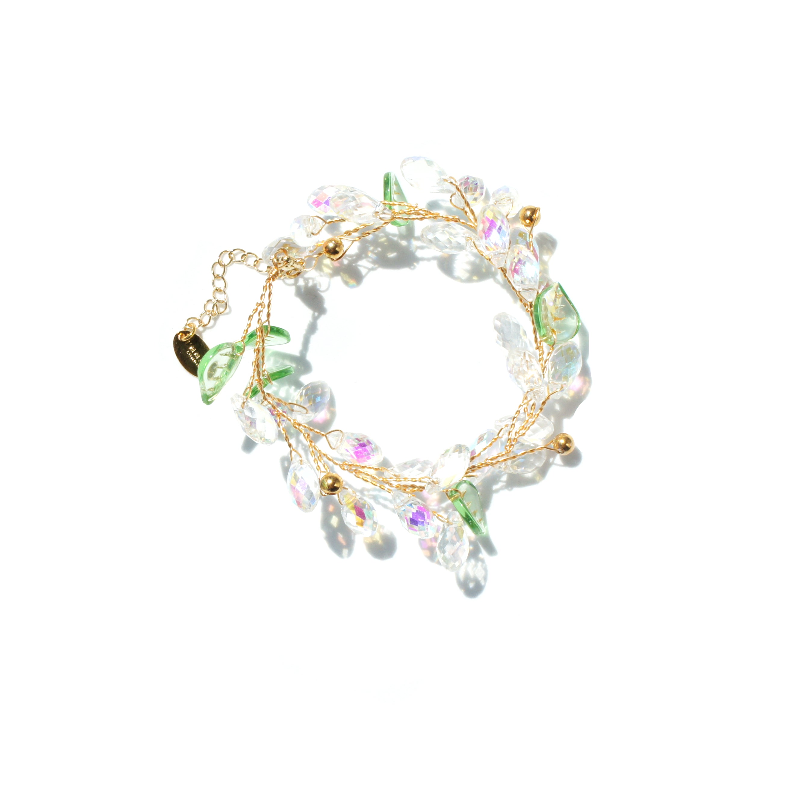 W/Joy Iridescent Crystal Wreath Bracelet